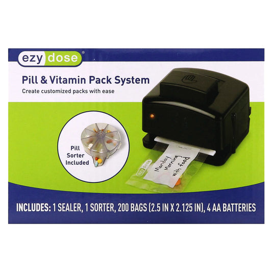 Ezy Dose Pill & Vitamin Pack System, Customizable Medication Organizer - Image 1