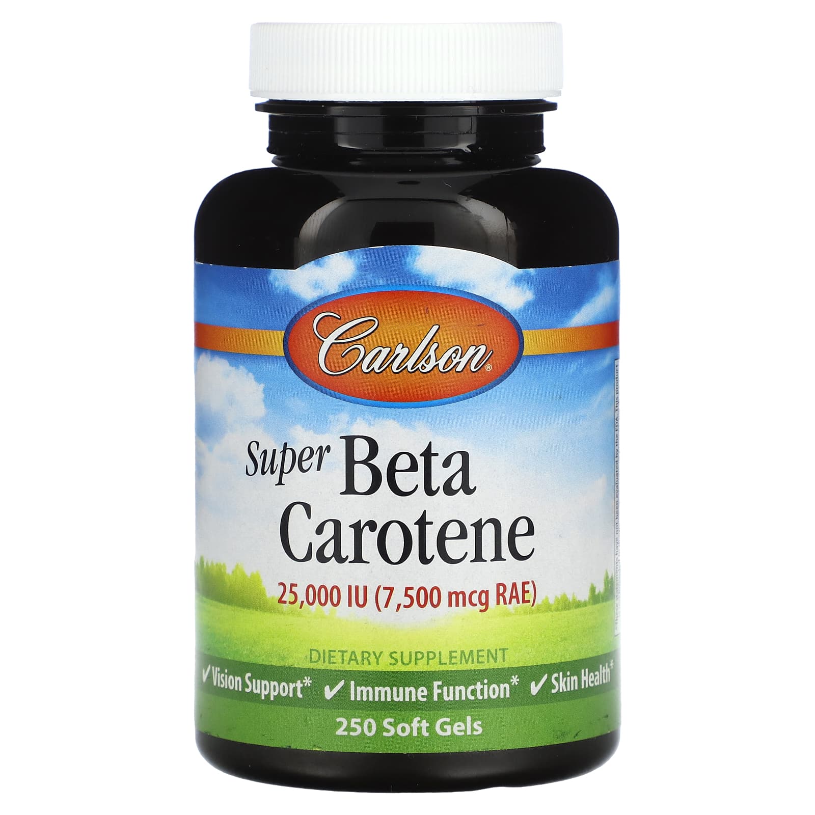 Carlson Super Beta Carotene 7,500 mcg RAE for Vision & Immune Support - Image 1
