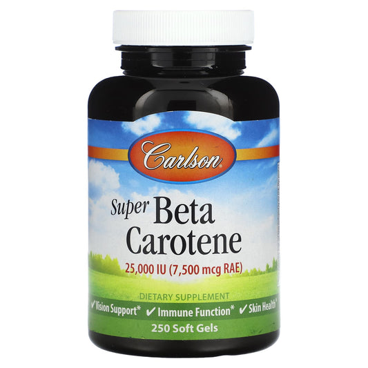 Carlson Super Beta Carotene 7,500 mcg RAE for Vision & Immune Support - Image 1