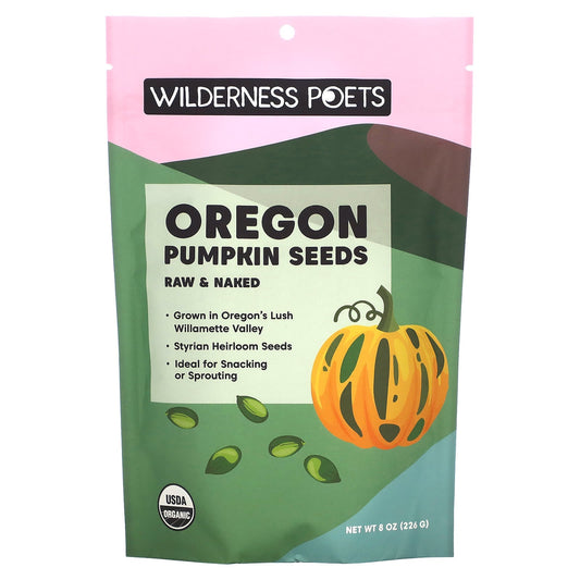 Wilderness Poets, Organic Oregon Pumpkin Seeds, 8 oz (226 g) - Image 1