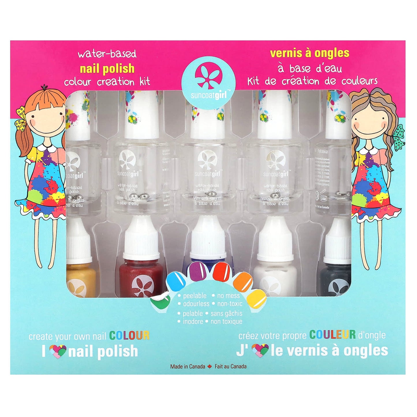 SuncoatGirl, Water-Based Nail Polish Color Creation Kit, 10 Piece Kit - Image 2