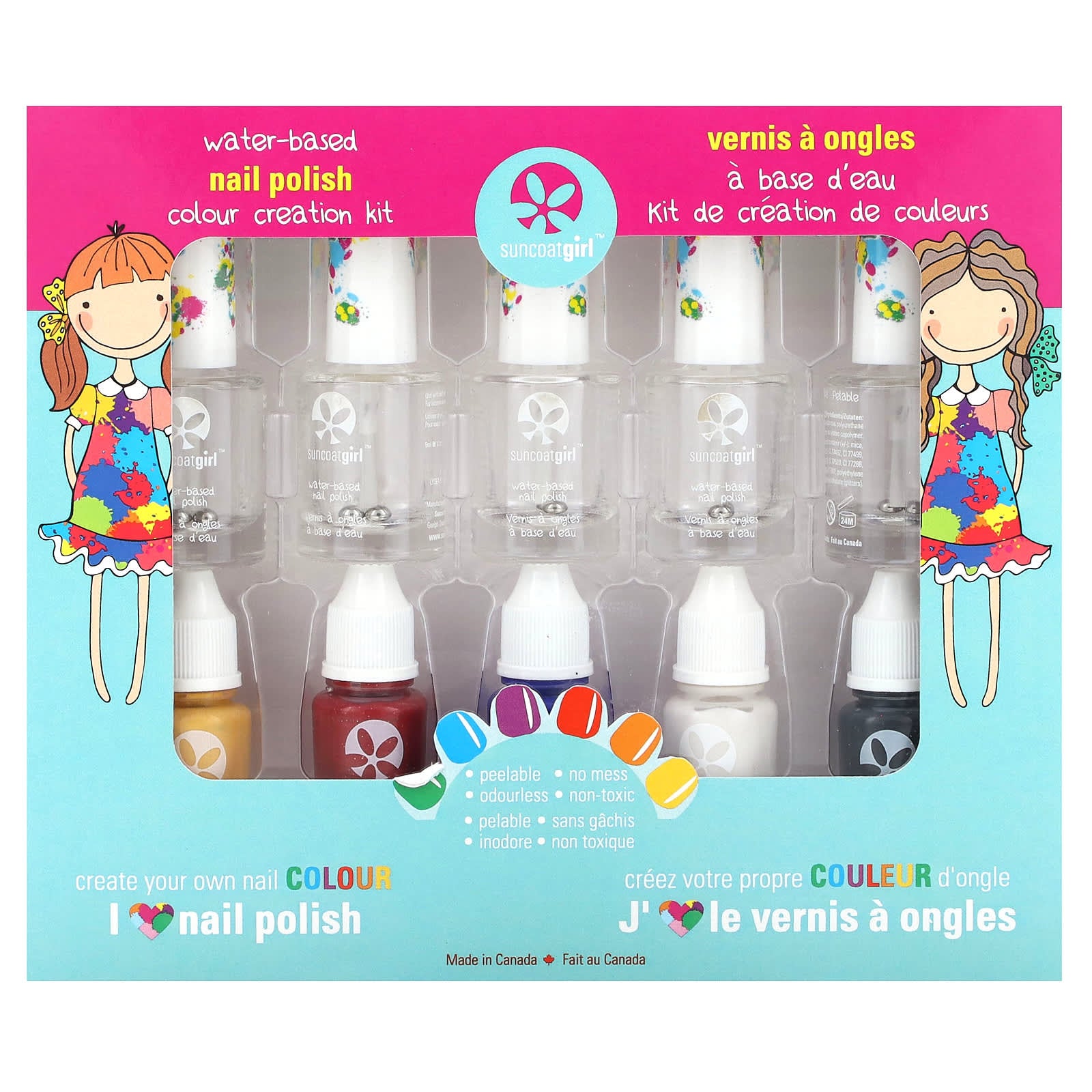 SuncoatGirl, Water-Based Nail Polish Color Creation Kit, 10 Piece Kit - Image 2