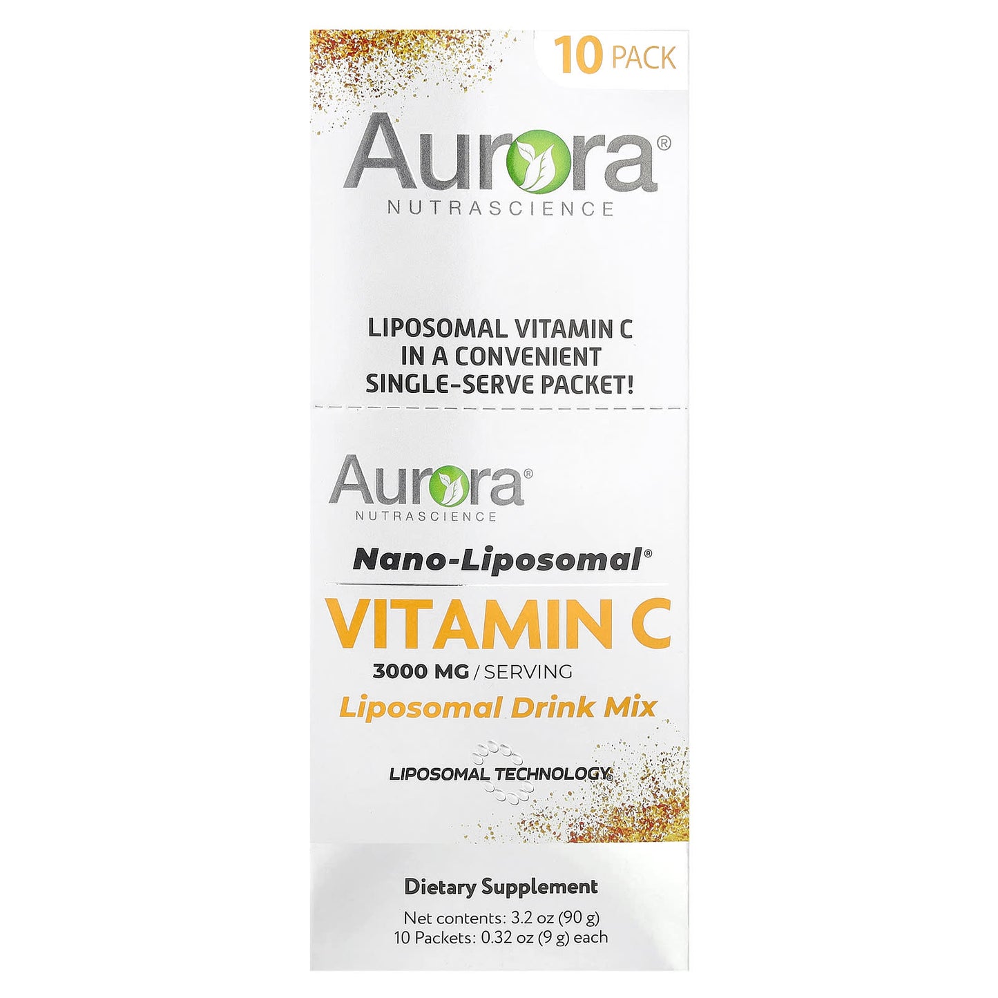 Liposomal Vitamin C Drink Mix by Aurora Nutrascience - 10 Packets - Image 1
