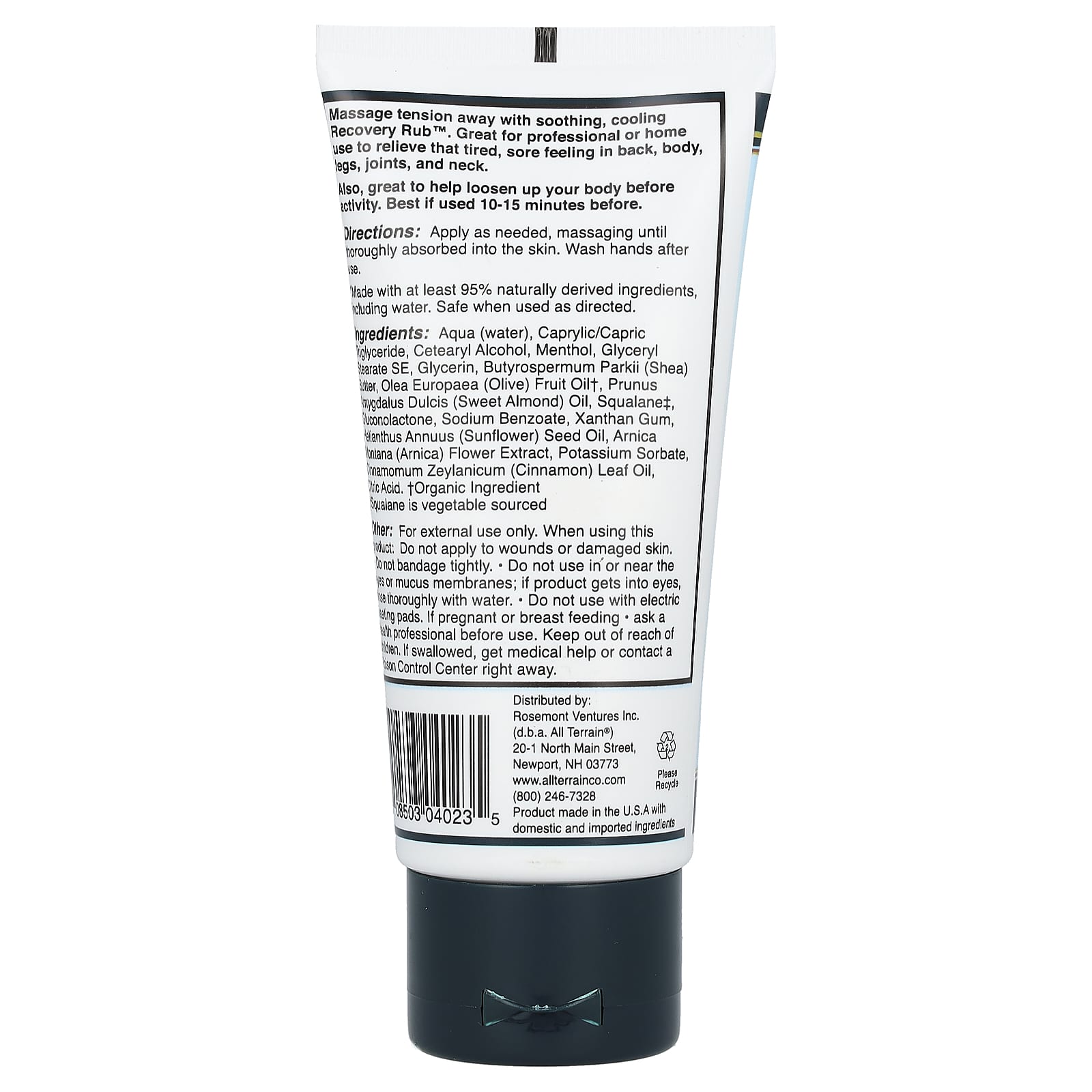 Relax & Rejuvenate with All Terrain Recovery Rub, 3 fl oz - Image 2