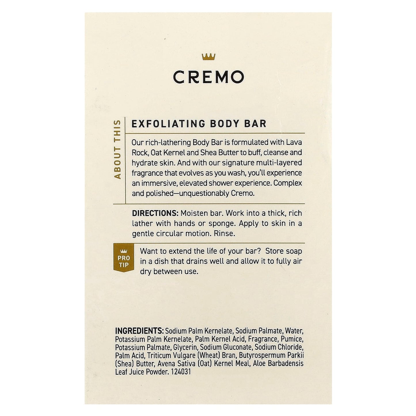 Nourish Your Skin with Cremo Italian Bergamot Body Bar, 5 oz - Image 2
