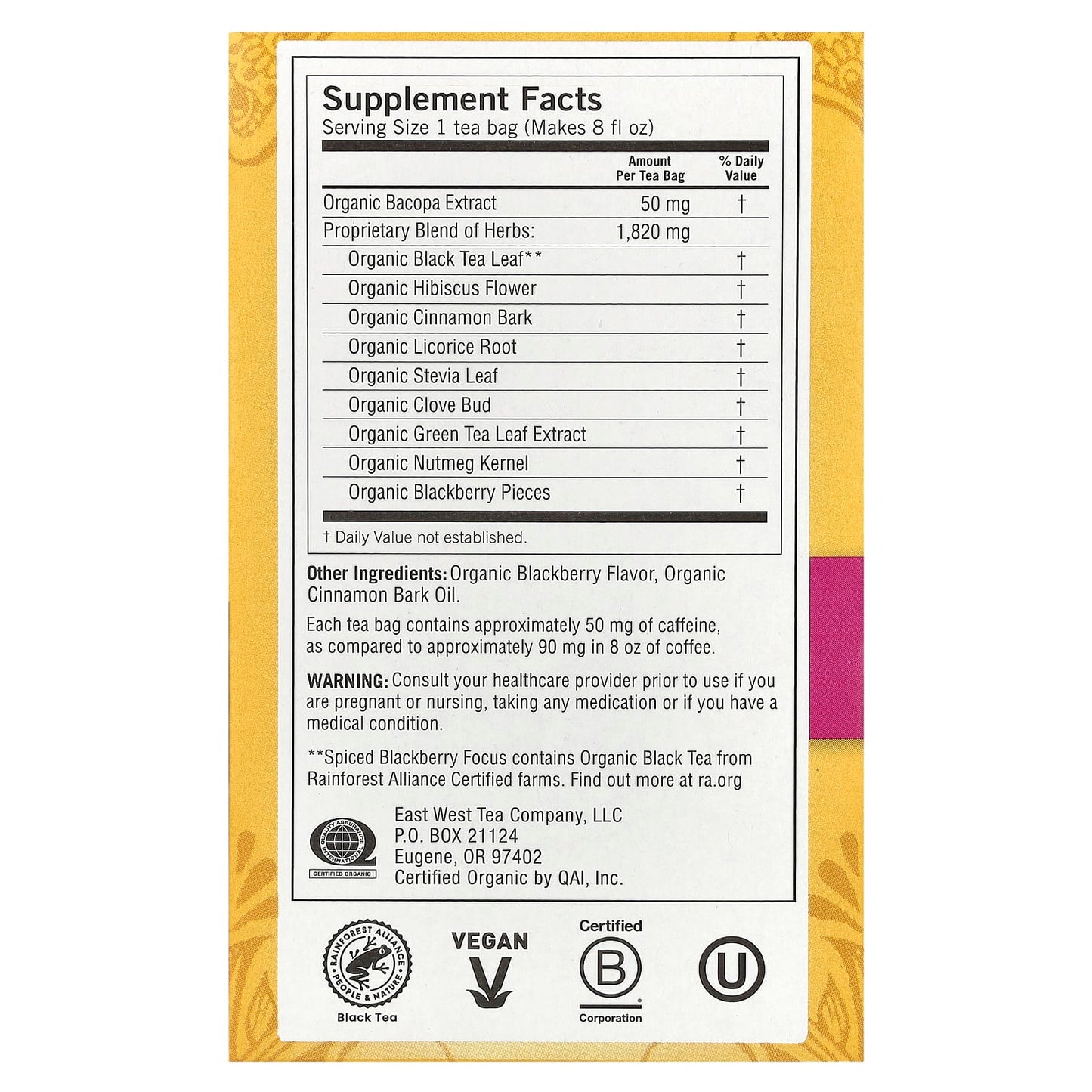 Yogi Tea, Spiced Blackberry Focus, 16 Tea Bags, 1.12 oz (32 g) - Image 2