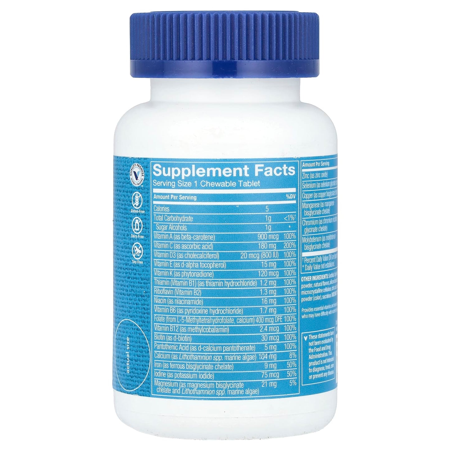 The Vitamin Shoppe, Chewable Bariatric Multivitamin, Tropical Berry, 60 Chewable Tablets - Image 2
