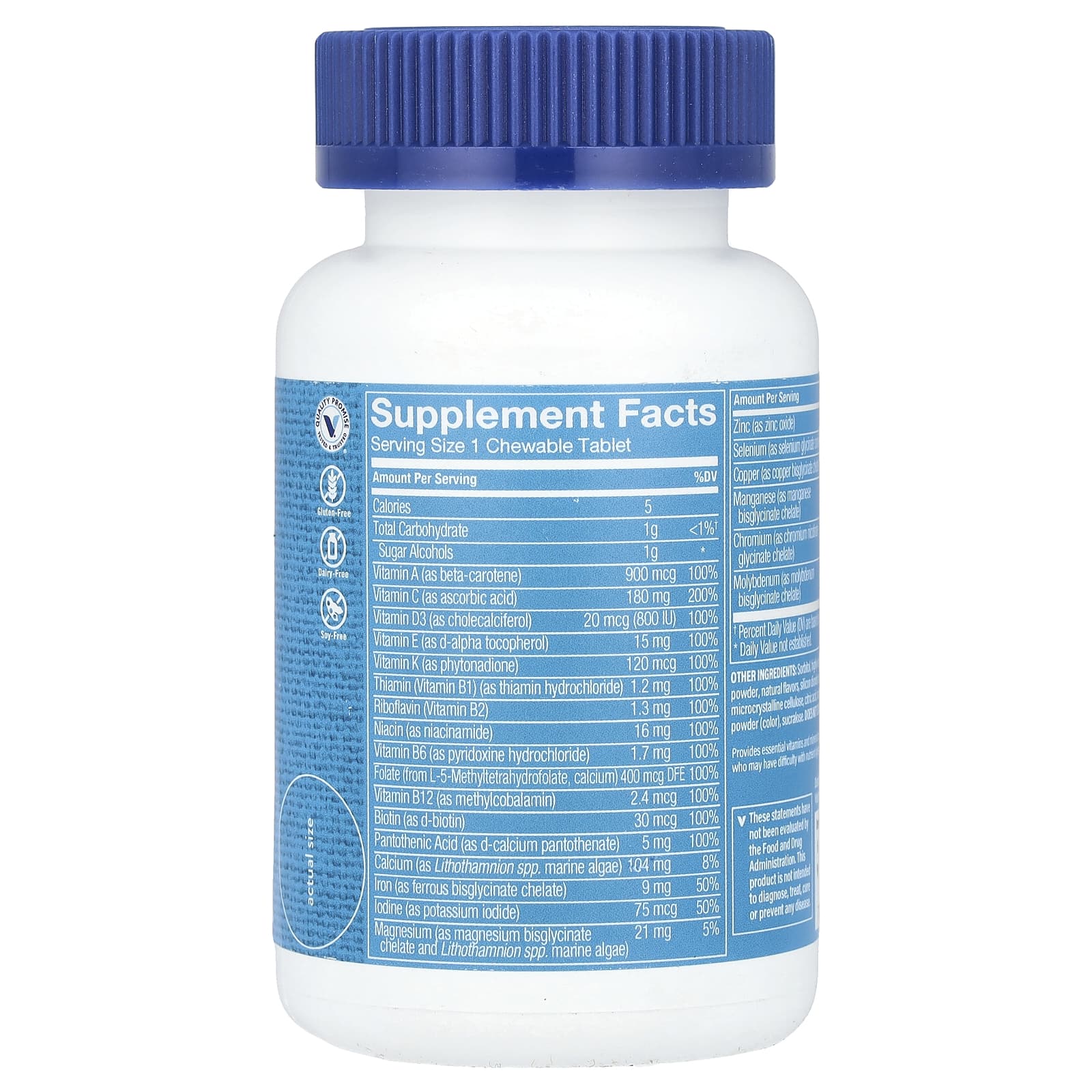 The Vitamin Shoppe, Chewable Bariatric Multivitamin, Tropical Berry, 60 Chewable Tablets - Image 2