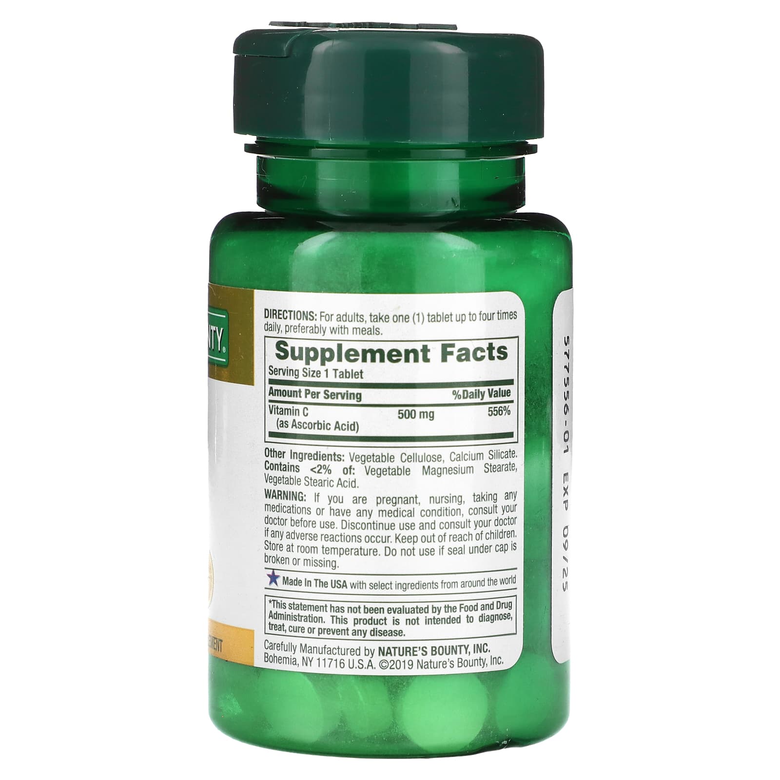 Nature's Bounty, Vitamin C, 500 mg, 100 Tablets - Image 2