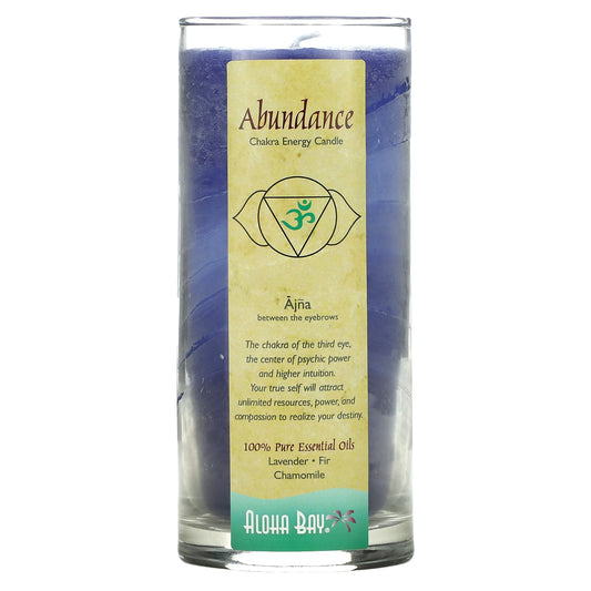 Abundance & Prosperity, Indigo Chakra Energy Candle by Aloha Bay - Image 1