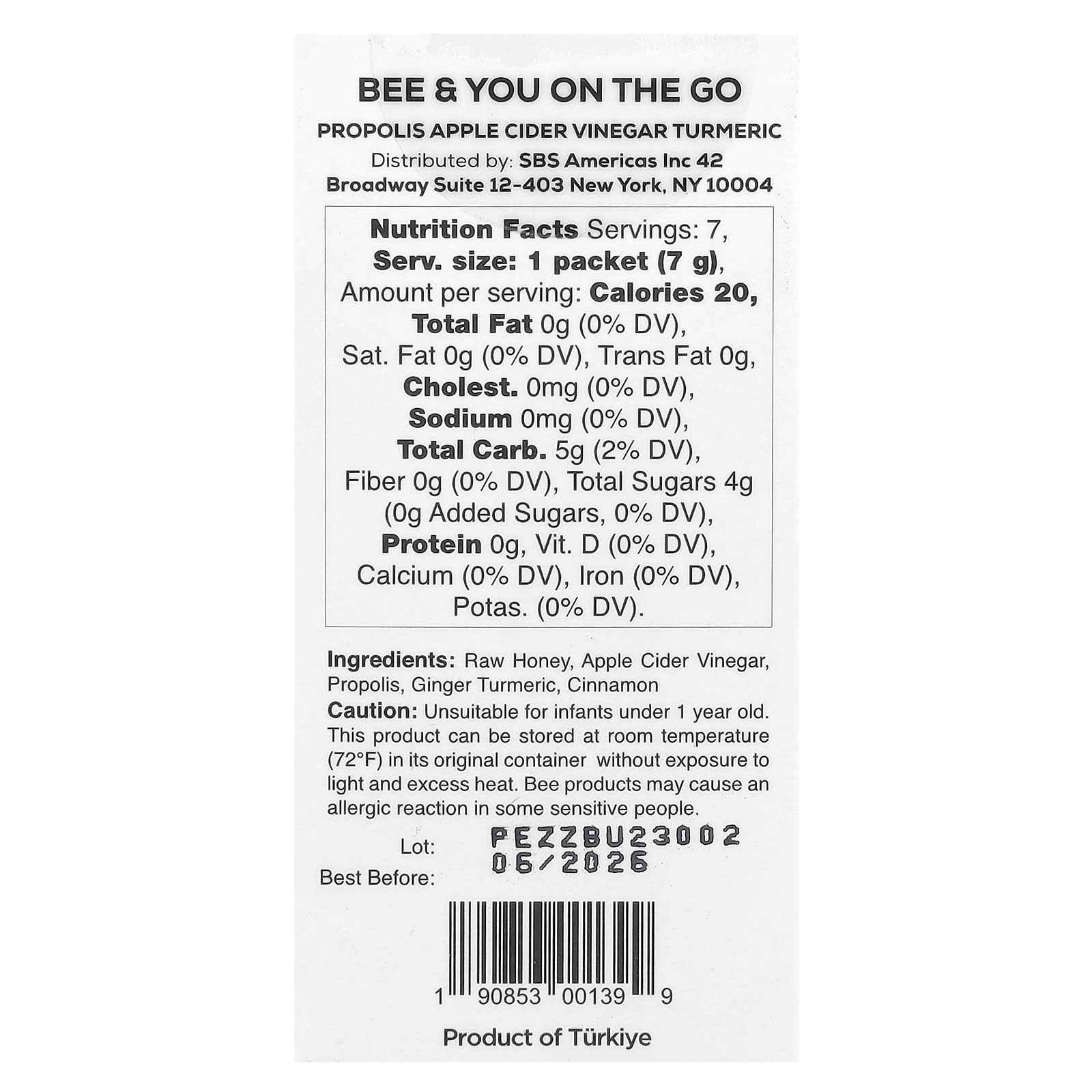 Bee & You Detox On-The-Go 7 Pack 100% Natural Supplements - Image 2