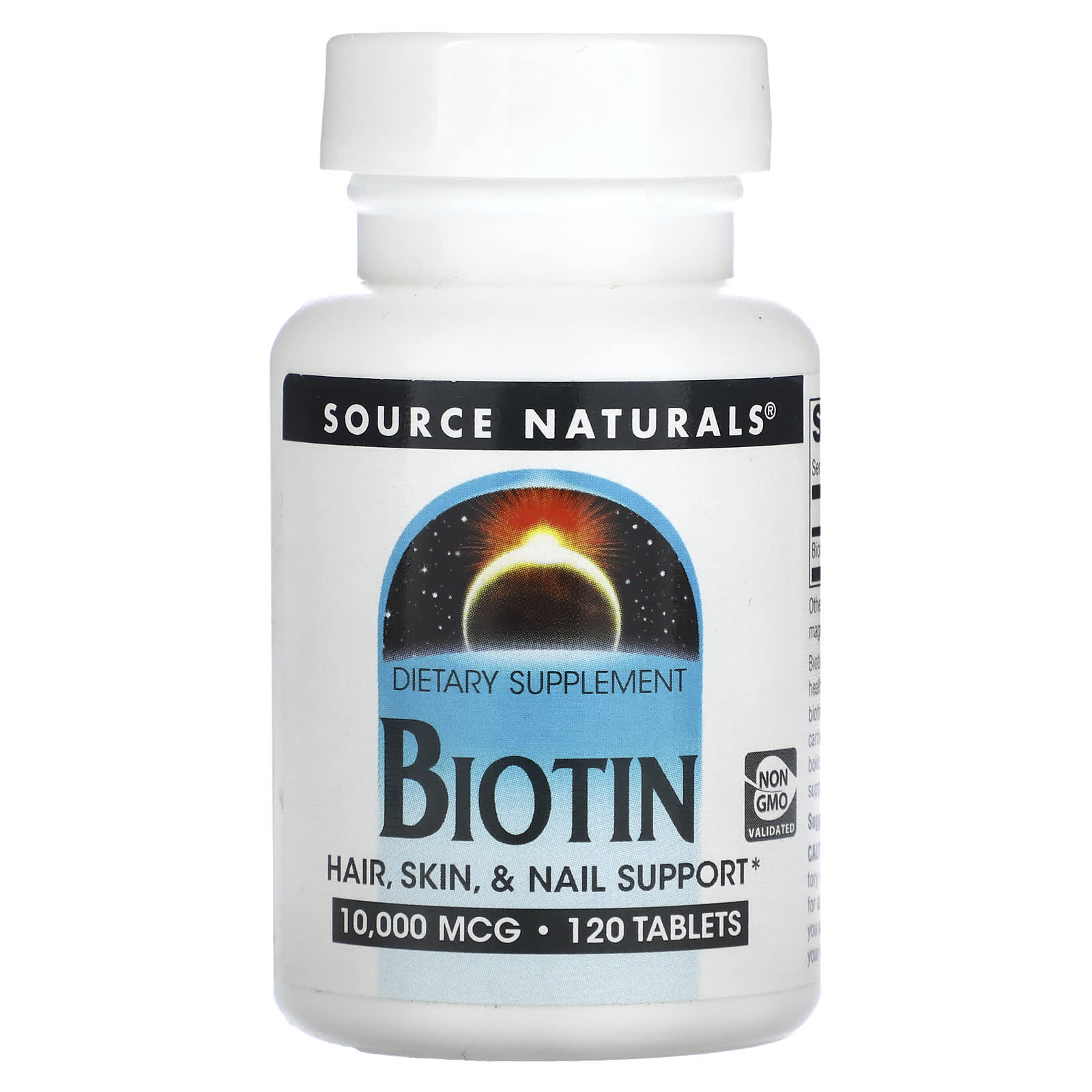 Source Naturals, Biotin, 10,000 mcg, 120 Tablets - Image 1