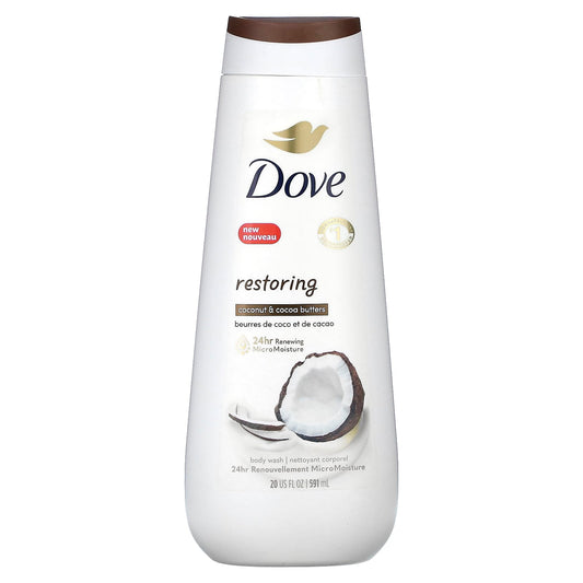 Dove Coconut & Cocoa Butters Body Wash, 20 fl oz (591 ml) - Image 1