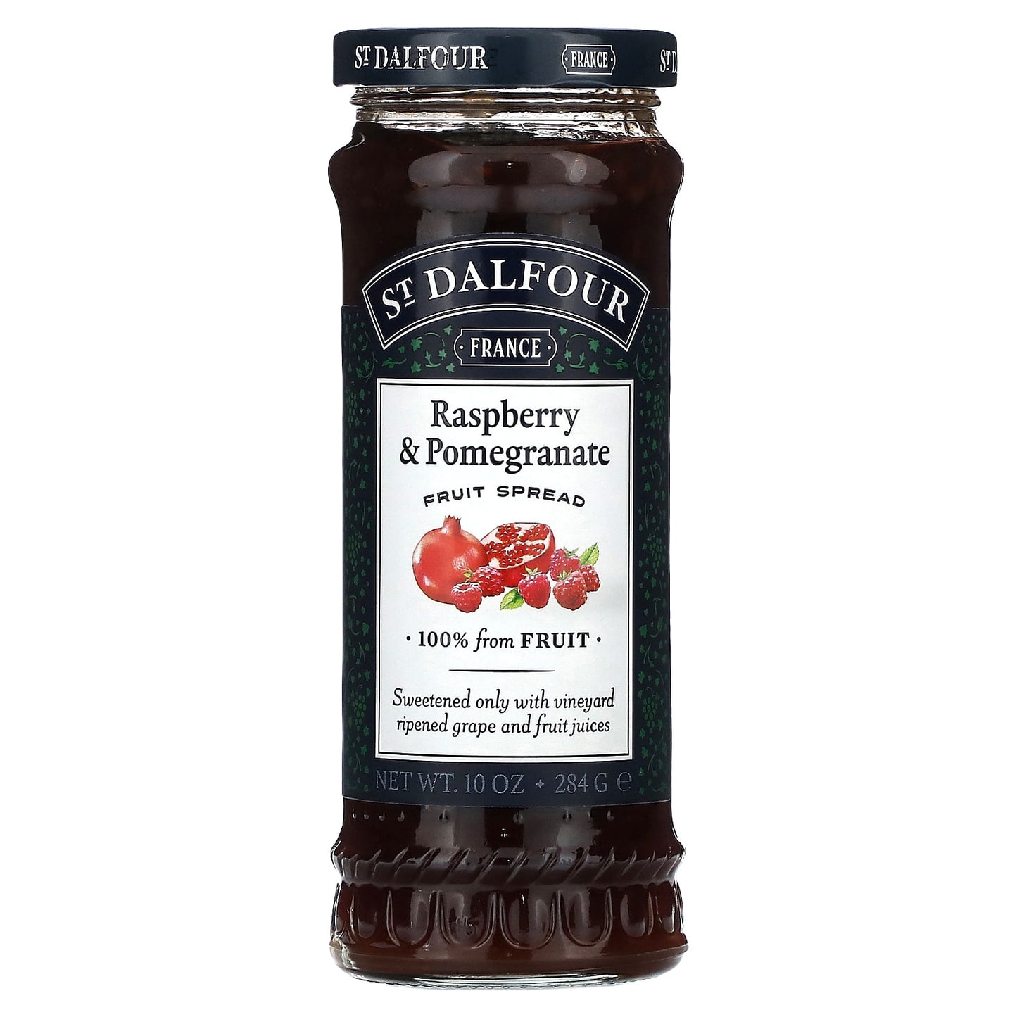 St. Dalfour, Raspberry & Pomegranate Fruit Spread, 10 oz (284 g) - Image 1