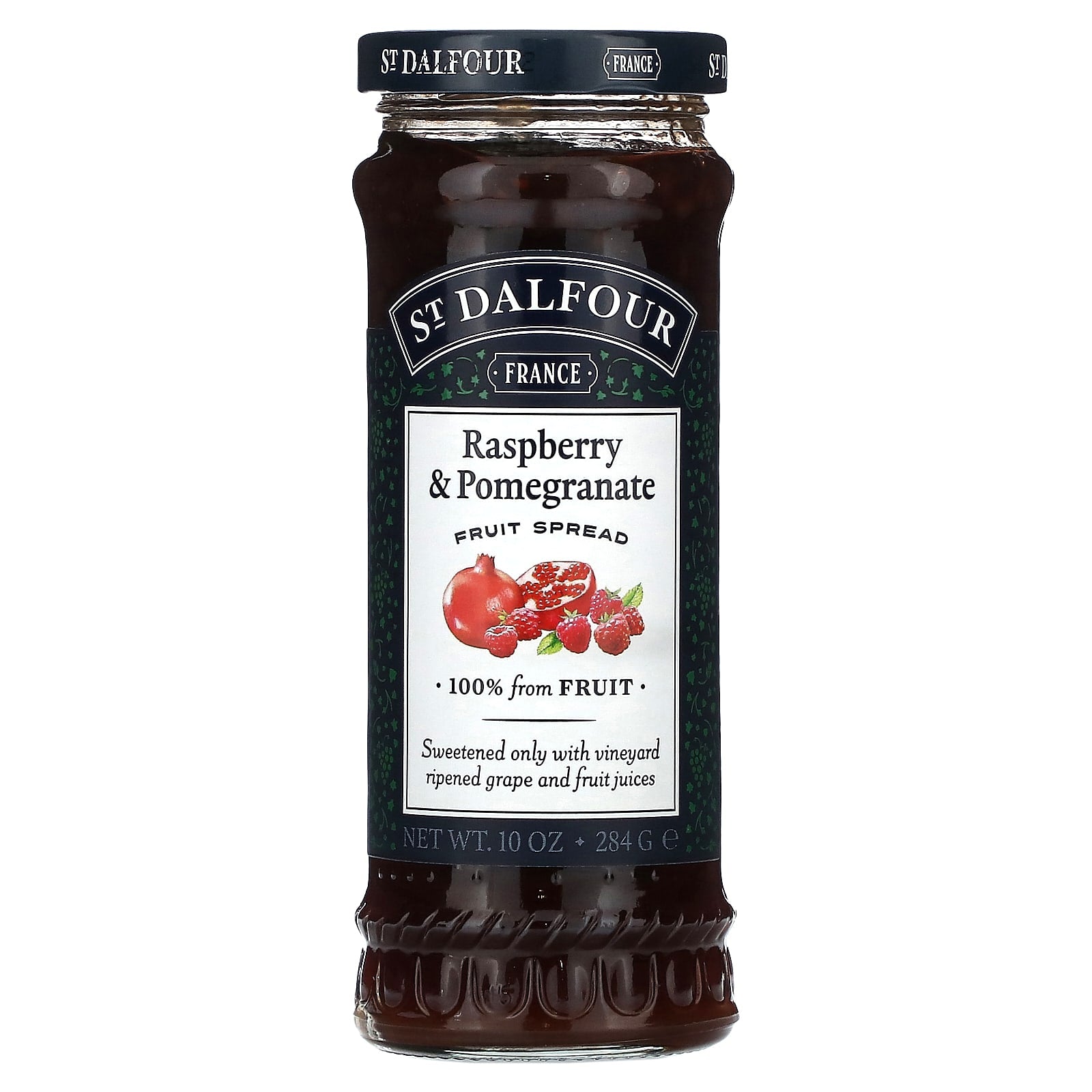 St. Dalfour, Raspberry & Pomegranate Fruit Spread, 10 oz (284 g) - Image 1