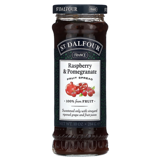 St. Dalfour, Raspberry & Pomegranate Fruit Spread, 10 oz (284 g) - Image 1