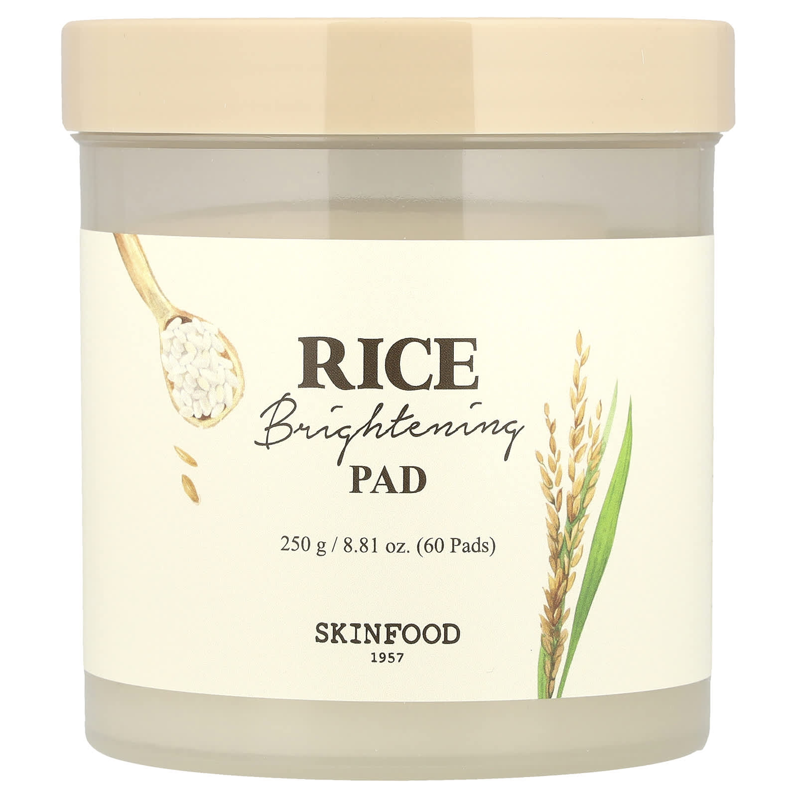 SKINFOOD, Rice Brightening Pad, 60 Pads - Image 1