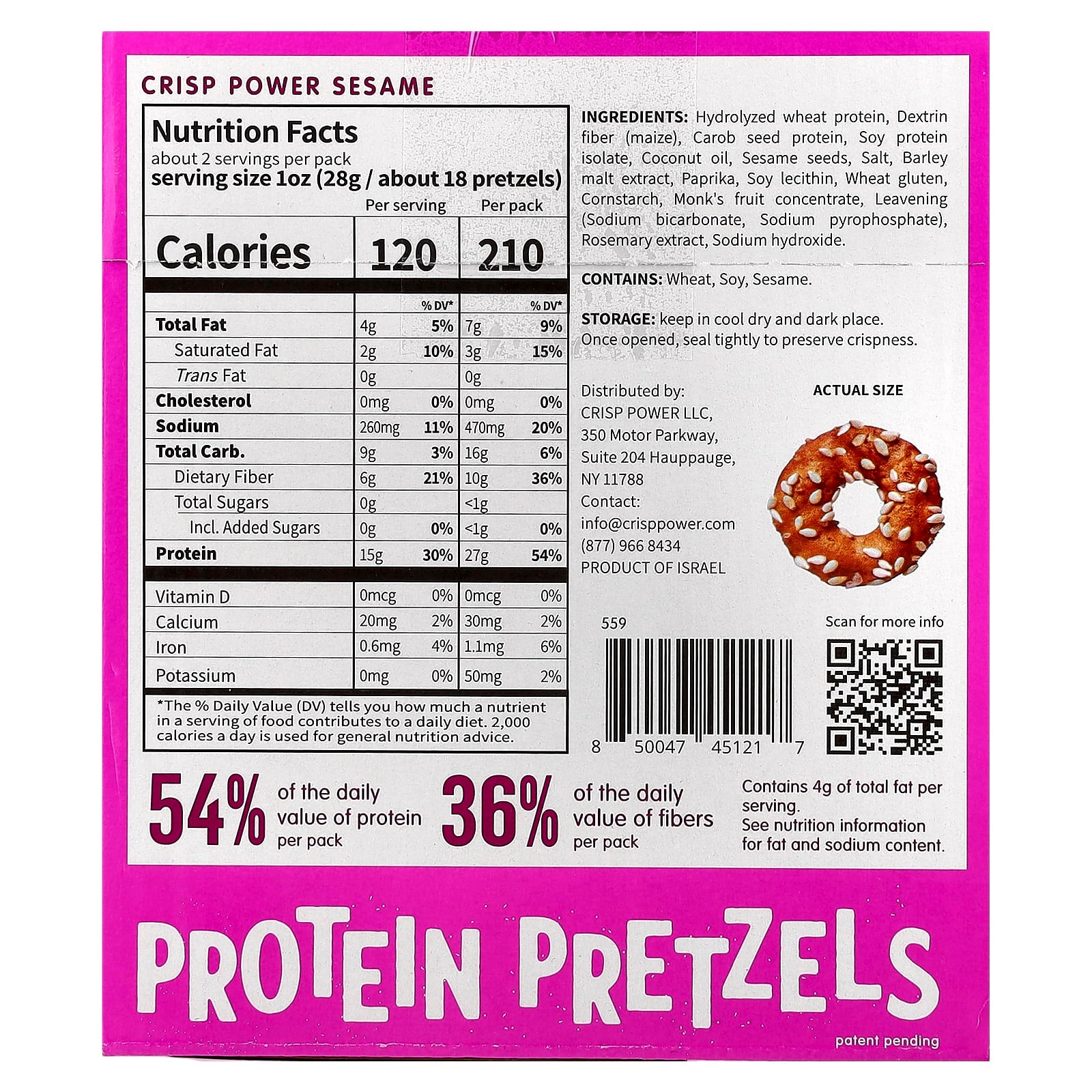 Plant-Based Protein Pretzel Snacks by Crisp Power - Keto Friendly & High in Fiber - Image 2