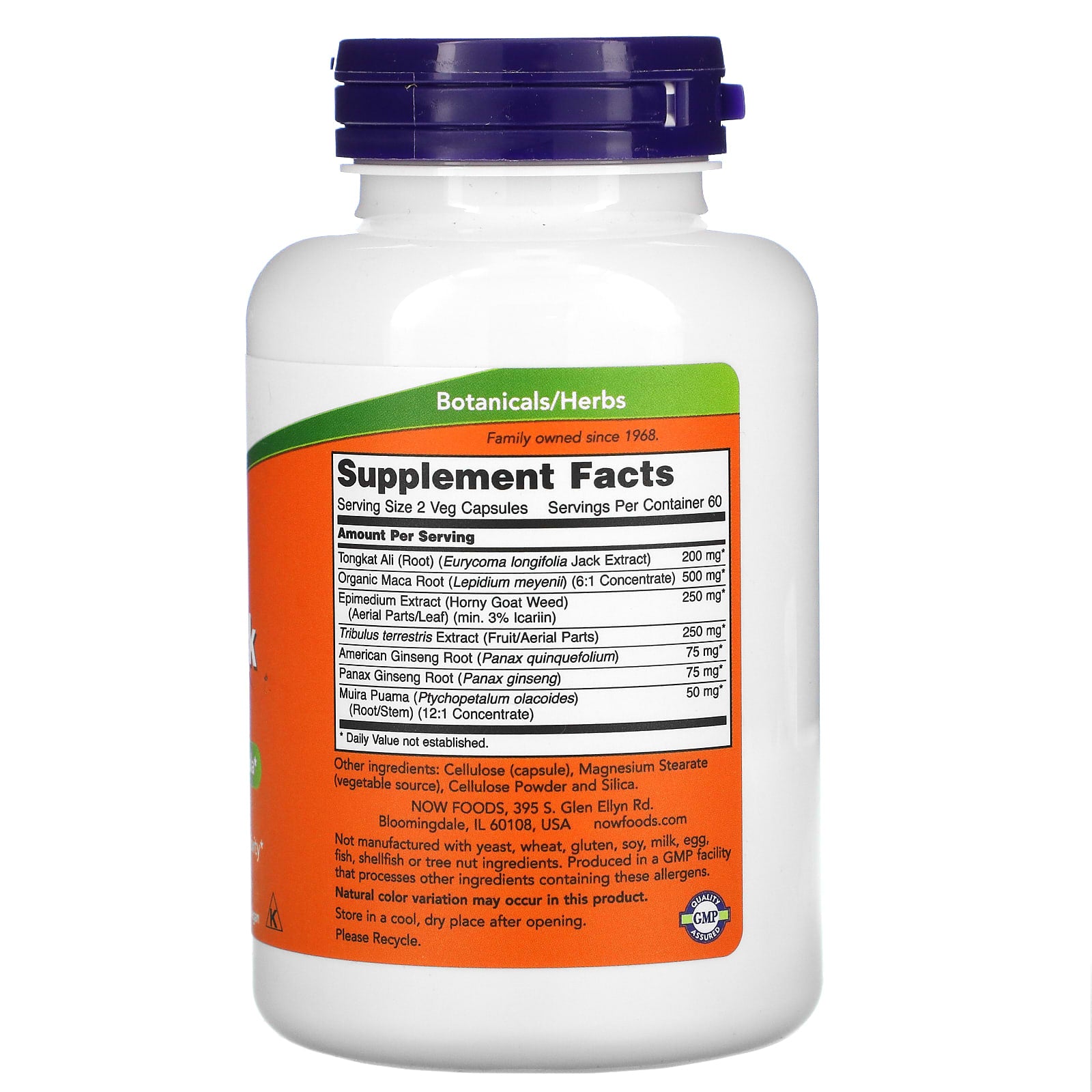 NOW Foods, TestoJack 200, 120 Veg Capsules - Image 2