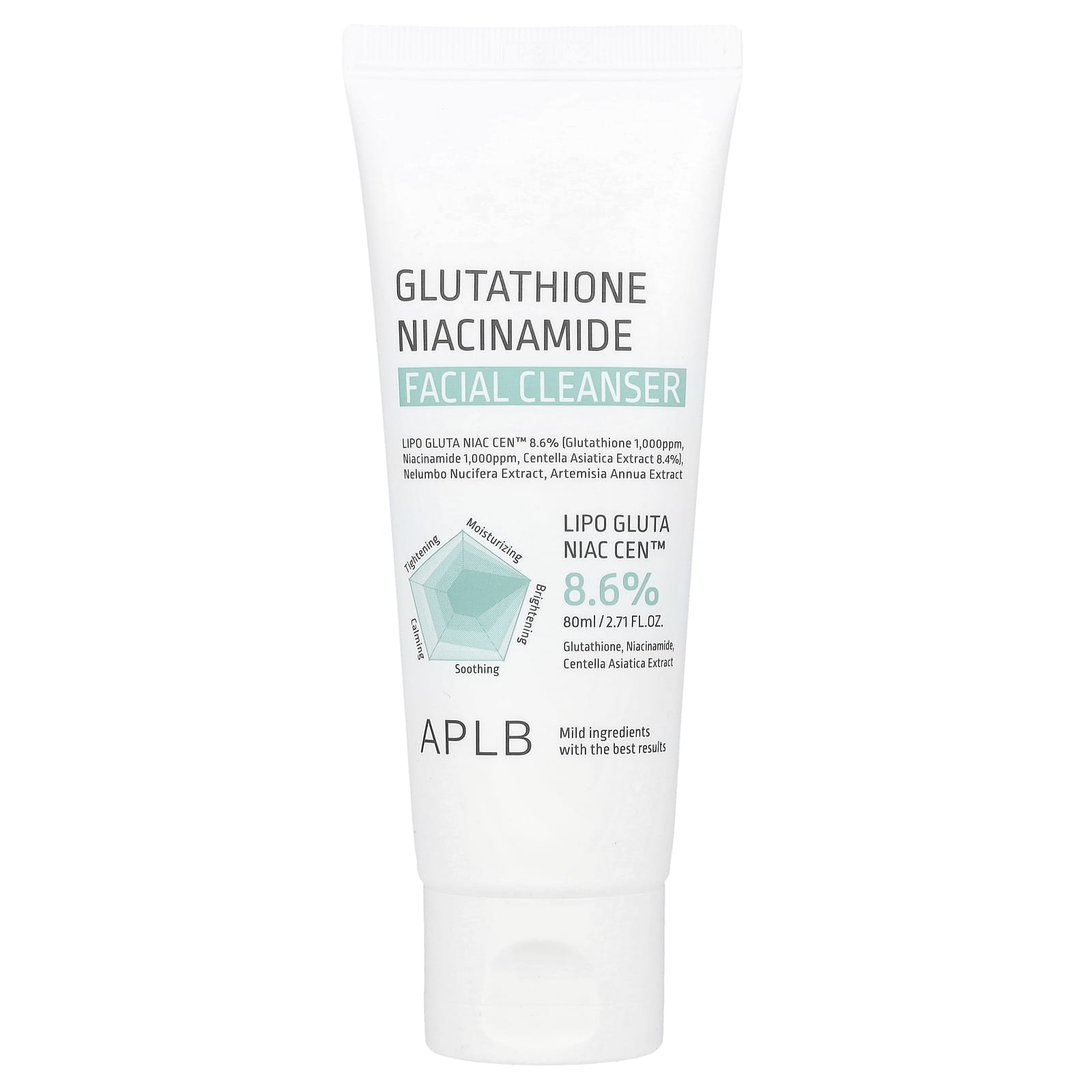 APLB Glutathione Niacinamide Facial Cleanser, 2.71 fl oz (80 ml) - Image 1