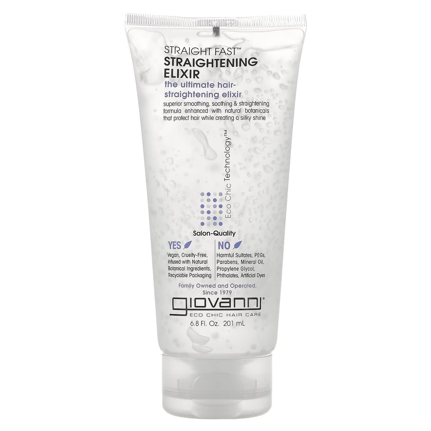 Giovanni Straight Fast Hair Straightening Elixir, 6.8 fl oz - Image 1