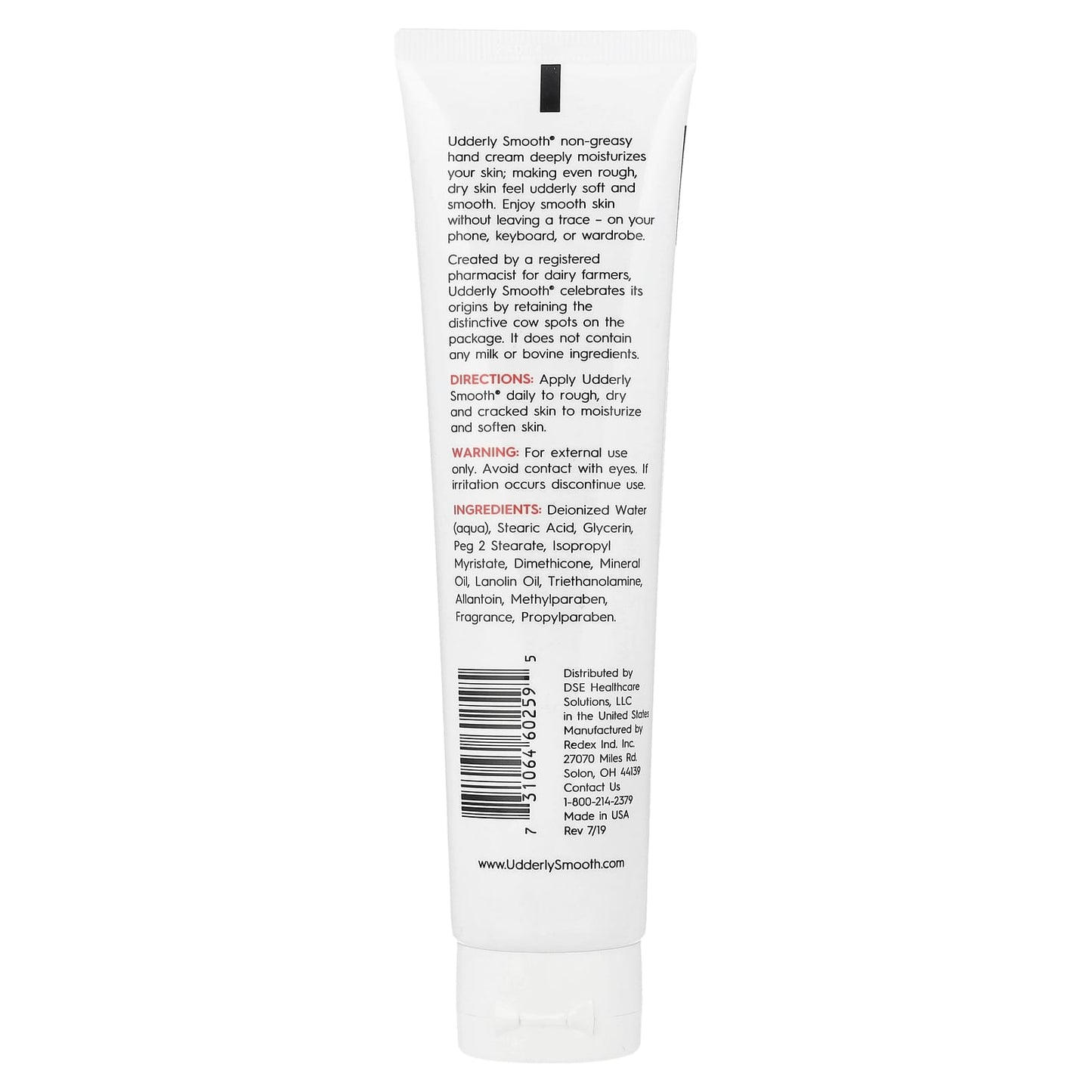 Udderly Smooth, Hand Cream, Original Formula, 4 oz (114 g) - Image 2