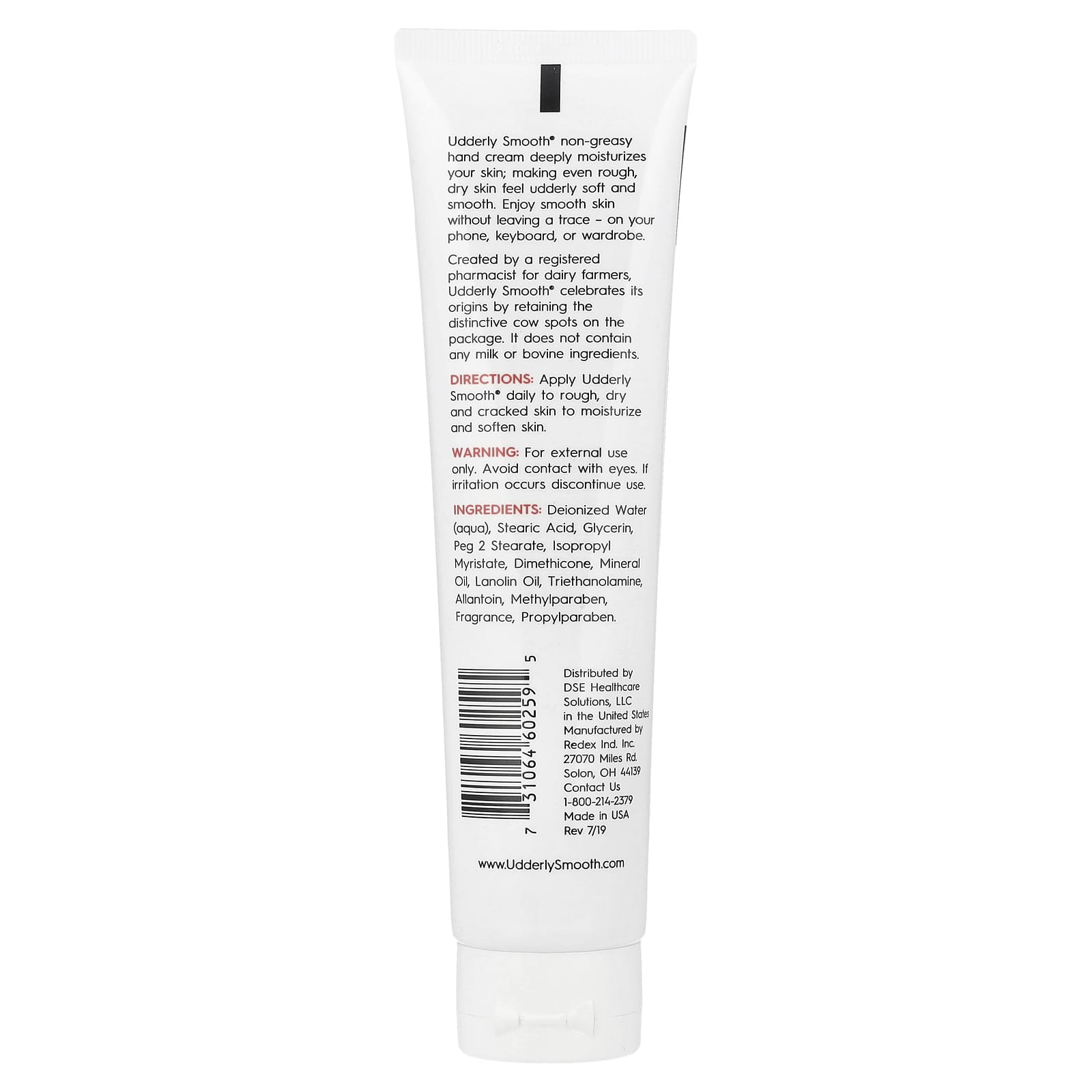 Udderly Smooth, Hand Cream, Original Formula, 4 oz (114 g) - Image 2