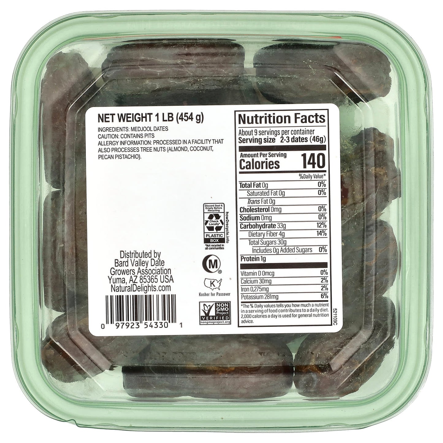 Natural Delights, Fresh Medjool Dates, Whole, 1 lb (454 g) - Image 2