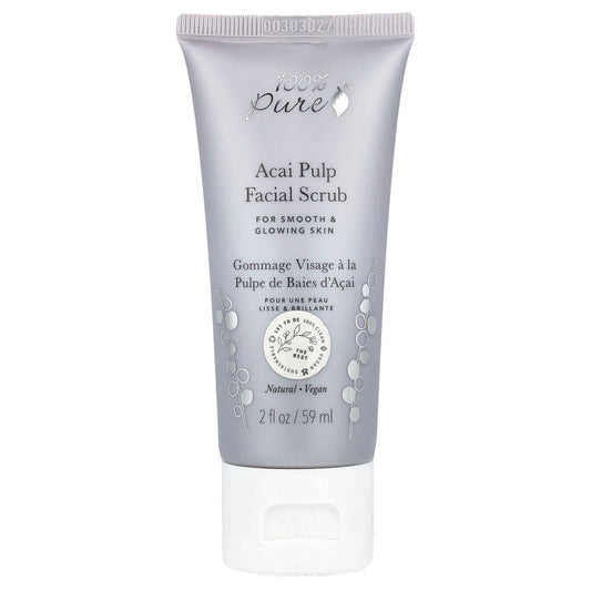 100% Pure, Acai Pulp Facial Scrub, 2 fl oz (59 ml)