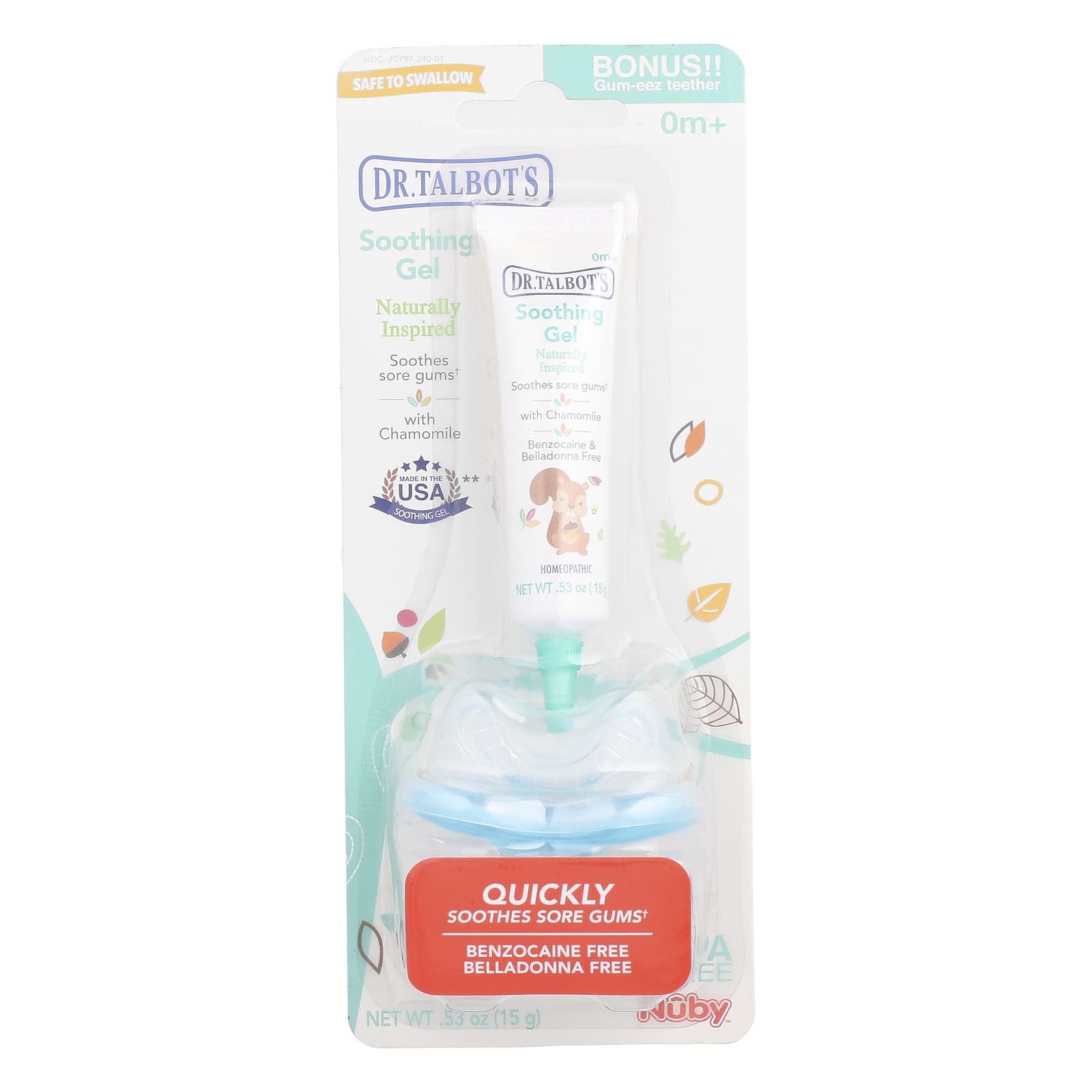 Dr. Talbot's Soothing Gel with Chamomile for Sore Gums, Benzocaine-Free - Image 1