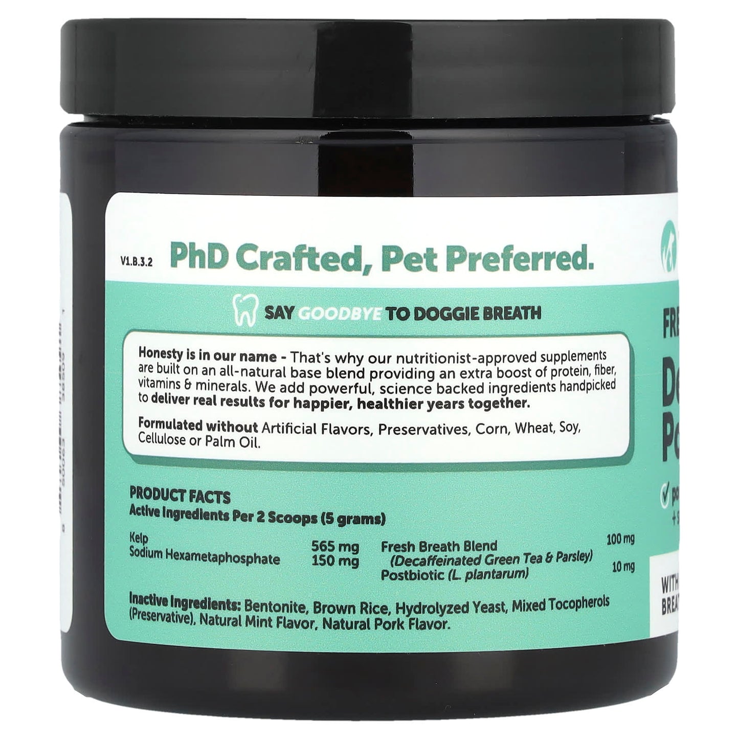 Pet Honesty, Fresh Breath Dental Powder, For Dogs, Mint, 5.29 oz (150 g) - Image 2