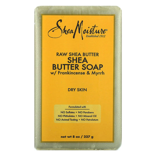 SheaMoisture, Raw Shea Butter Bar Soap w/ Frankincense & Myrrh, 8 oz (227 g) - Image 1