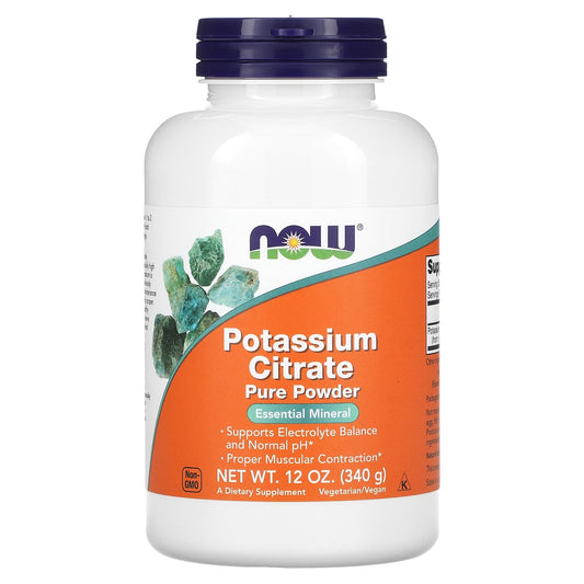NOW Foods, Potassium Citrate Pure Powder, 12 oz (340 g) - Image 1