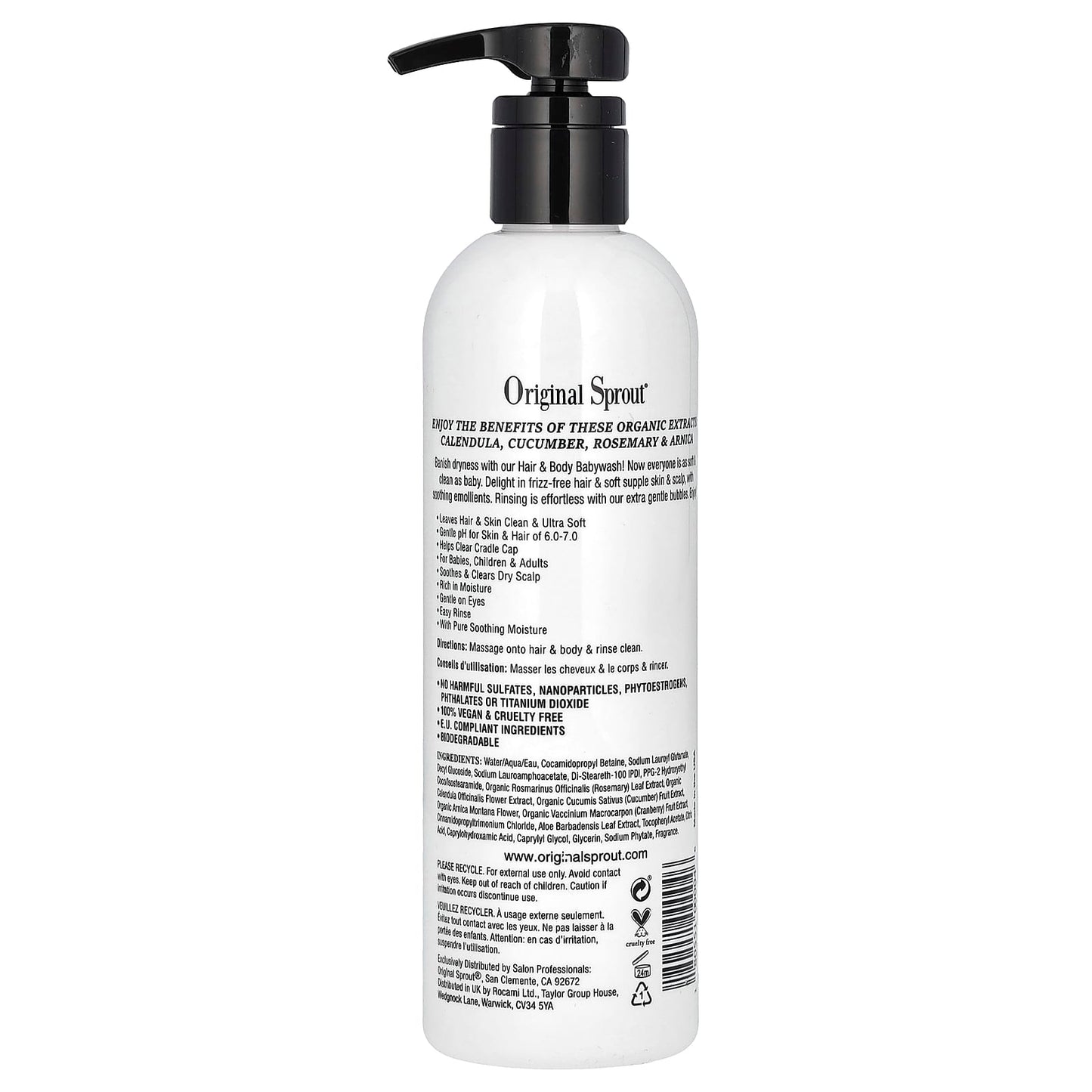 Original Sprout, Classic Collection, Hair & Body Babywash, 12 fl oz (354 ml) - Image 2