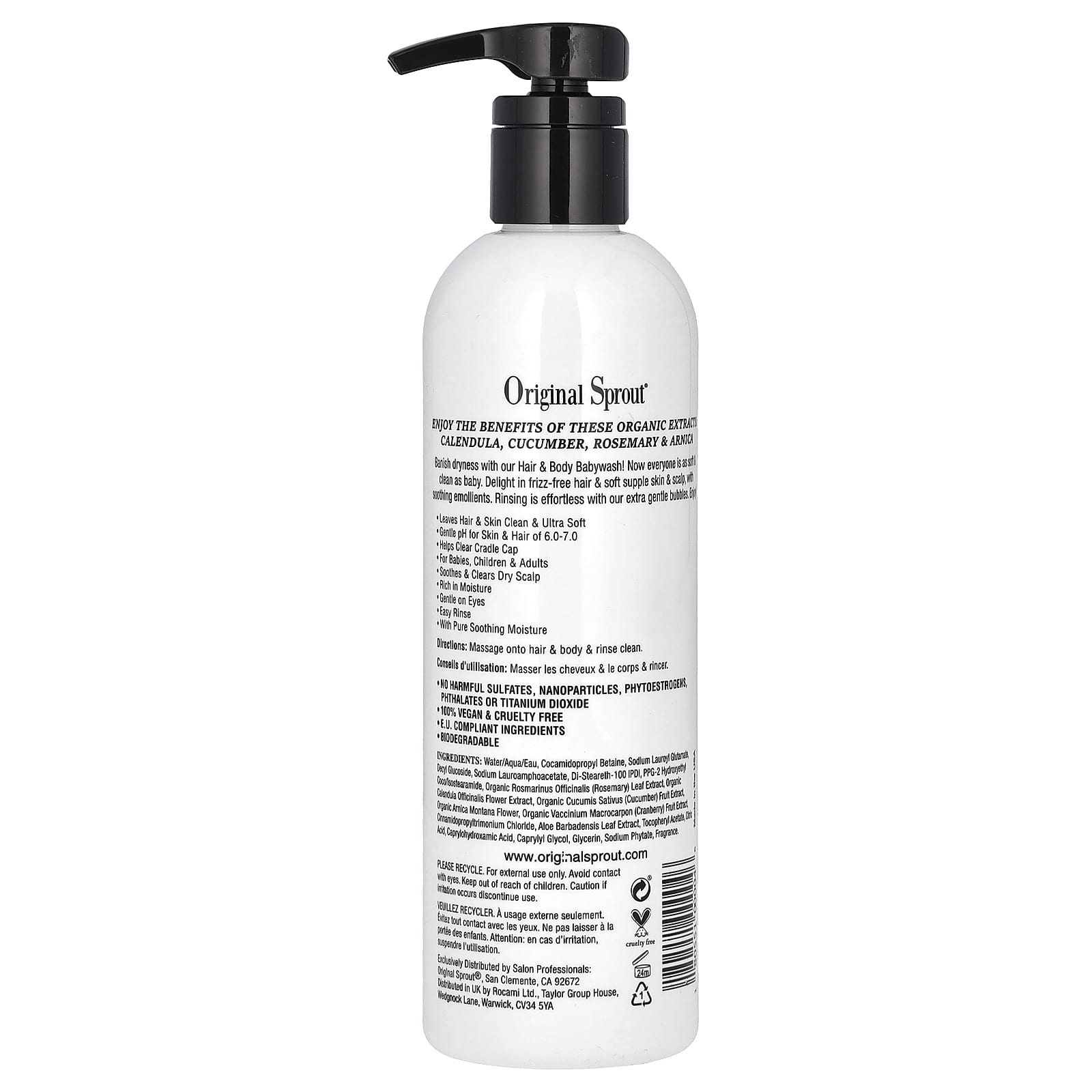 Original Sprout, Classic Collection, Hair & Body Babywash, 12 fl oz (354 ml) - Image 2