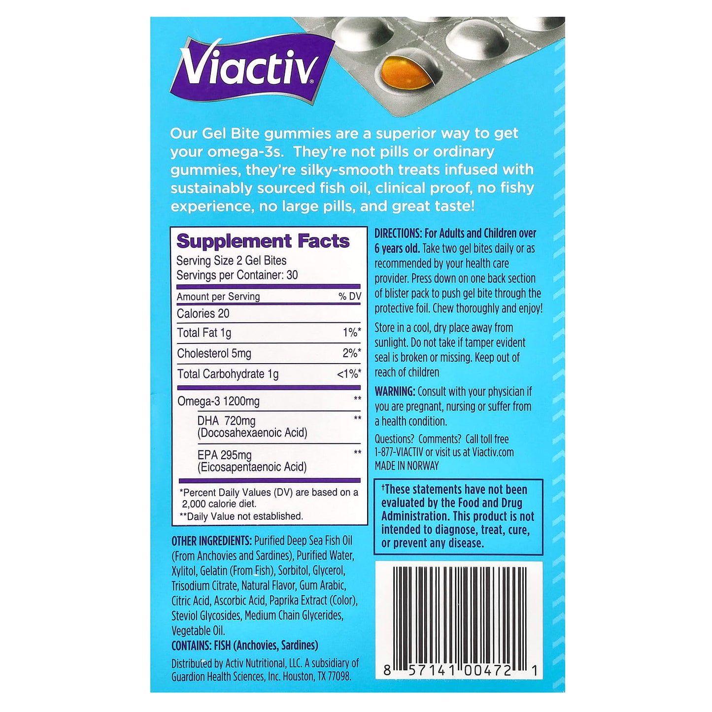 Viactiv, Omega Boost® Gummies, Citrus Passion, 1,200 mg, 60 Gel Bite Gummies (600 mg per Gummy) - Image 2