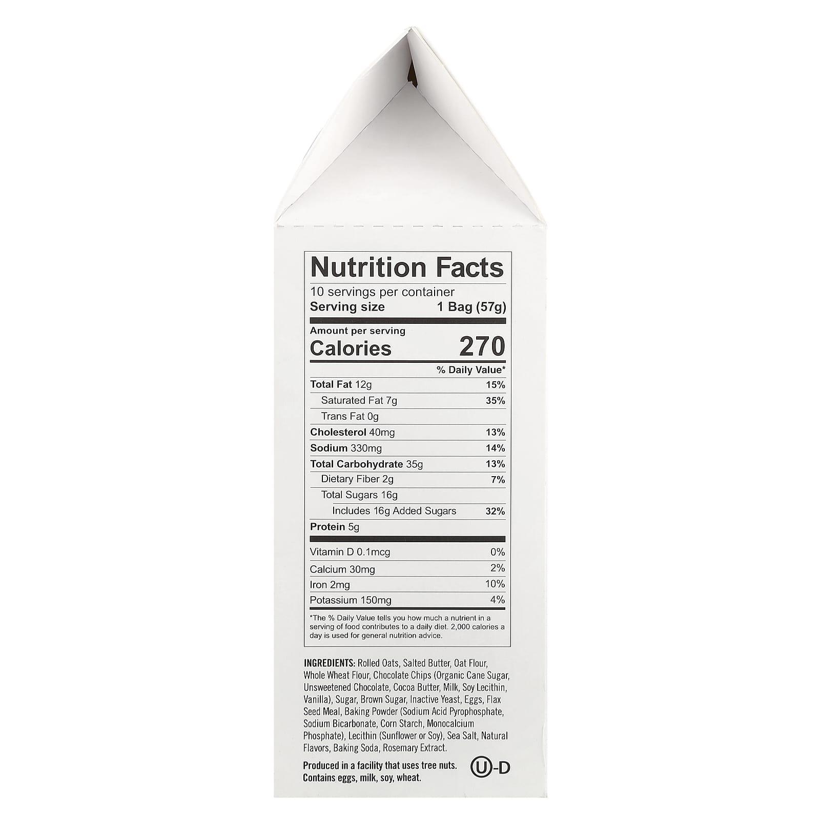 Munchkin, Milkmakers®, Lactation Cookie Bites, Oatmeal Chocolate Chip Cookies, 10 Bags, 2 oz (57 g) Each - Image 2