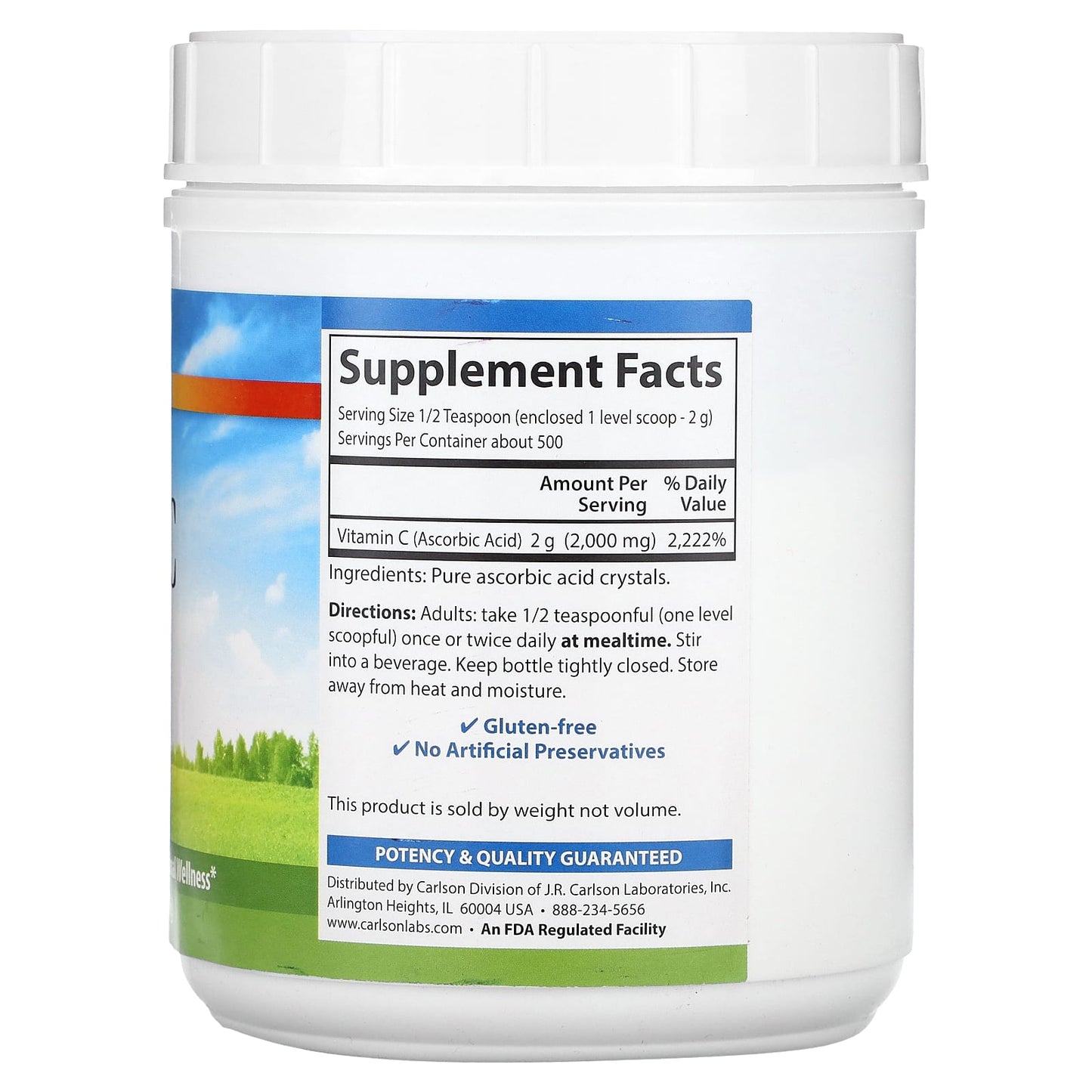 Carlson Vitamin C Crystals for Immune Support | 2.2 lb (1,000 g) - Image 2