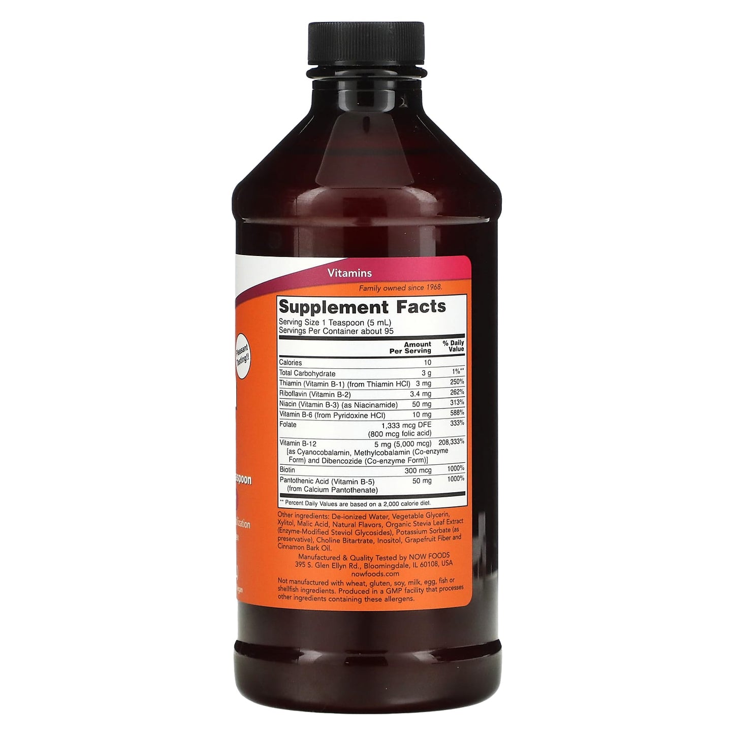 NOW Foods, Ultra B-12, 5,000 mcg, 16 fl oz (473 ml) - Image 2