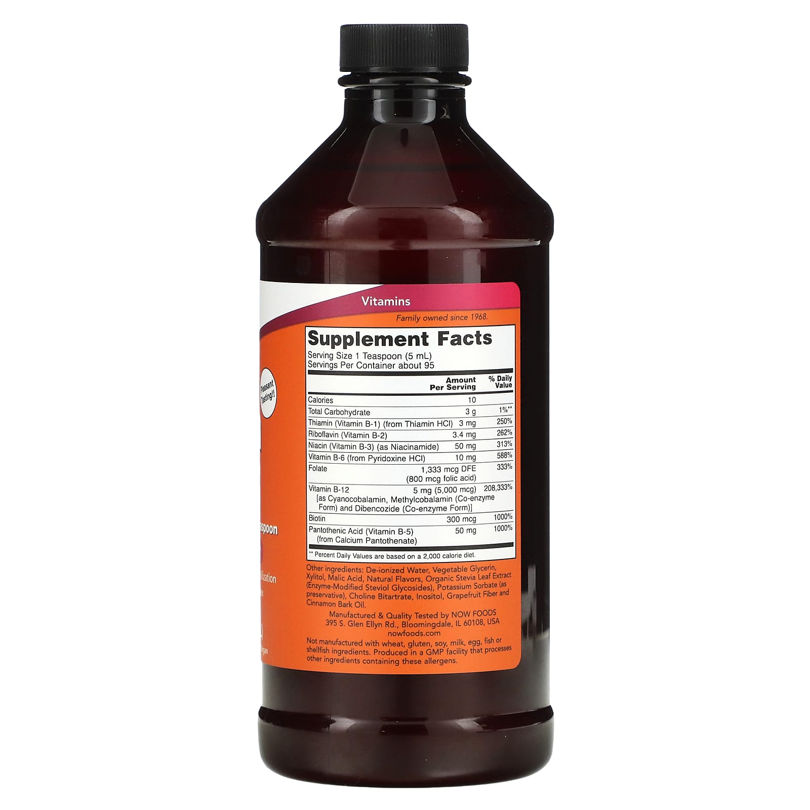 NOW Foods, Ultra B-12, 5,000 mcg, 16 fl oz (473 ml) - Image 2