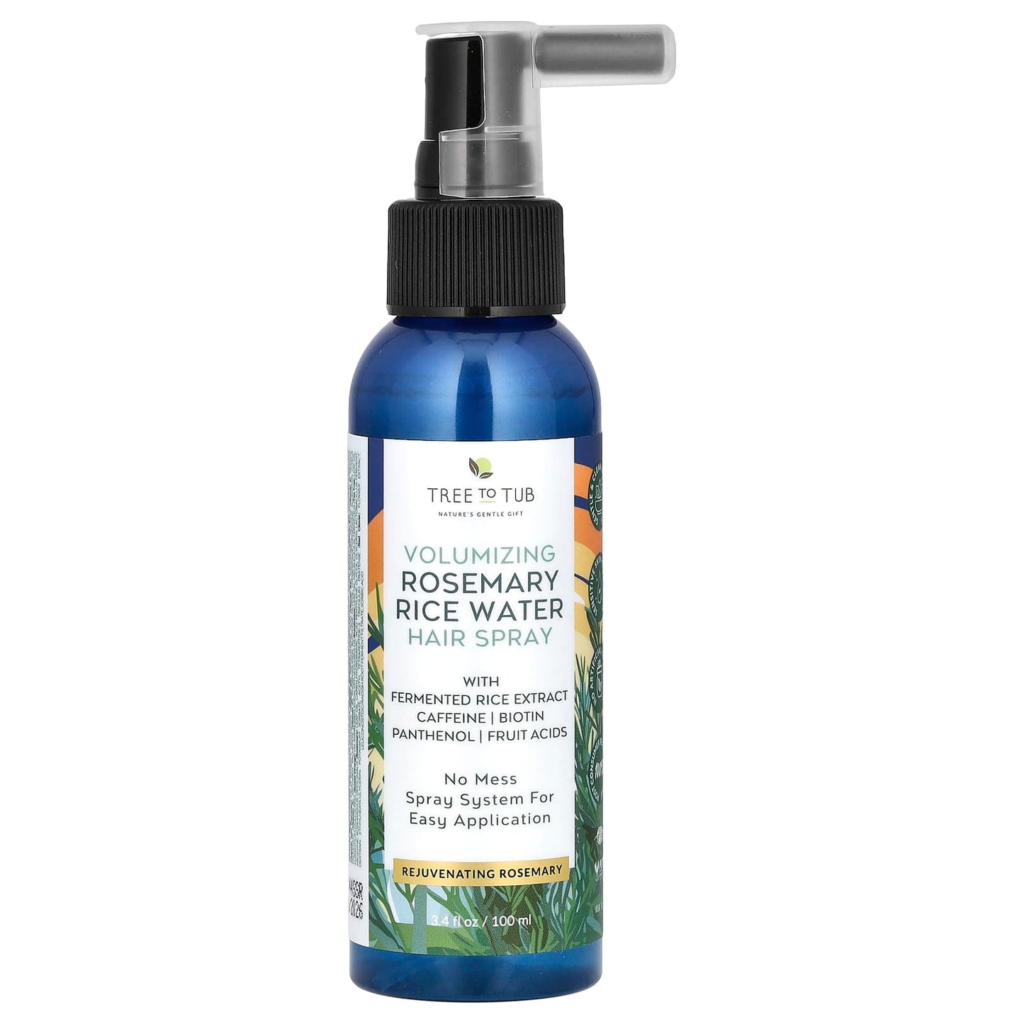 Tree To Tub, Volumizing Rosemary Rice Water Hair Spray, 3.4 fl oz (100 ml) - Image 1