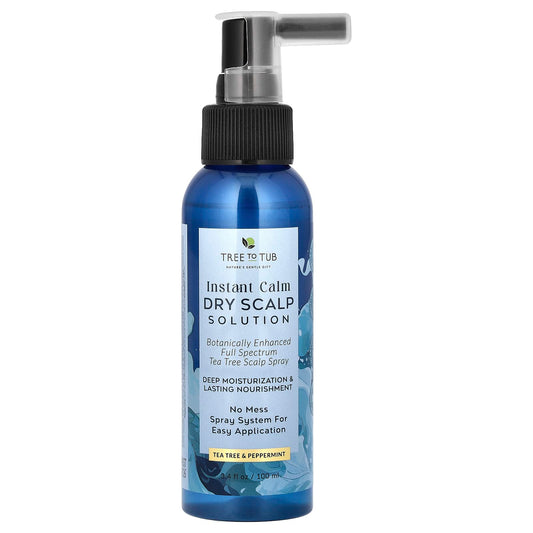 Tree To Tub, Instant Calm Dry Scalp Solution, Tea Tree & Peppermint, 3.4 fl oz (100 ml) - Image 1