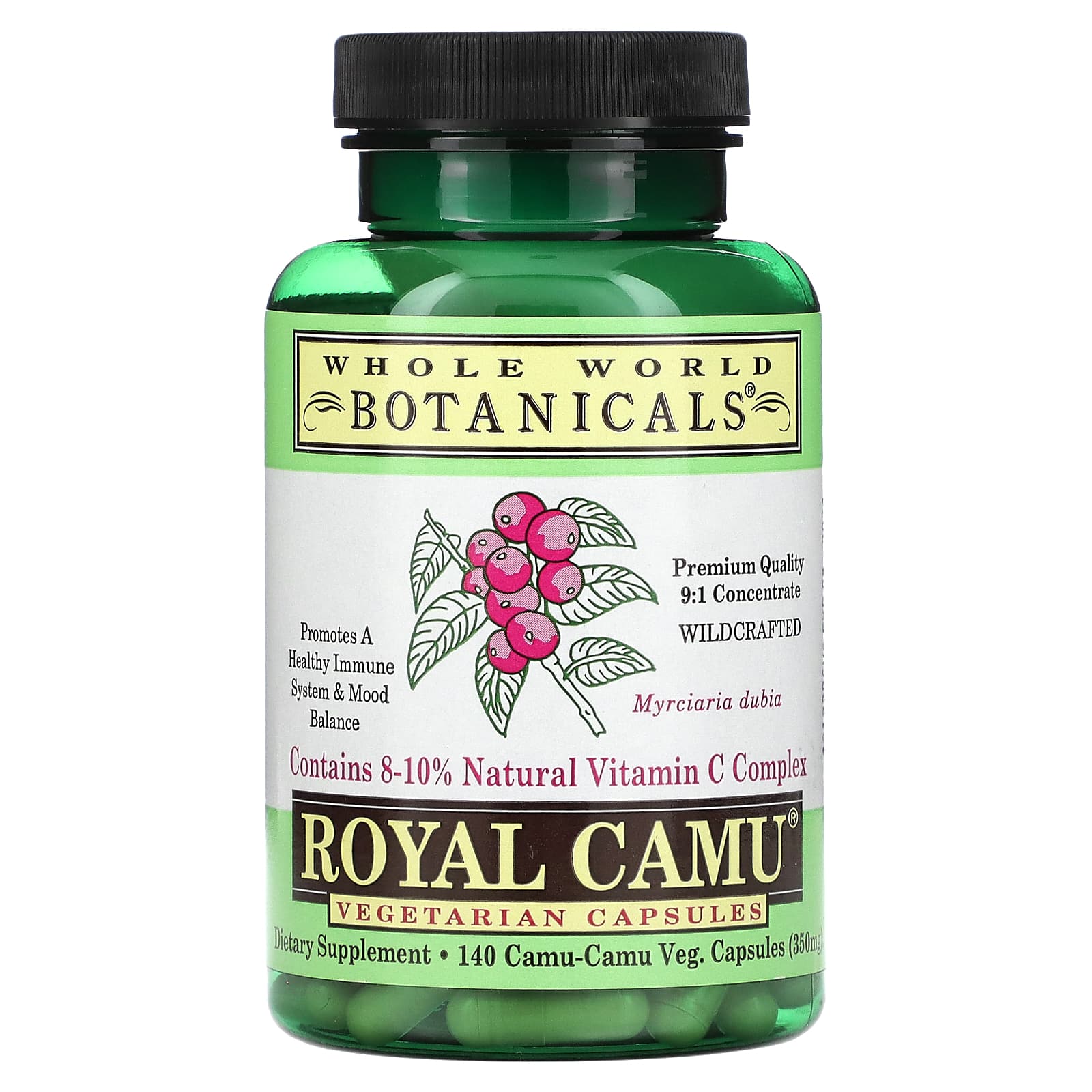 Whole World Botanicals, Royal Camu, 350 mg, 140 Veg Capsules - Image 1