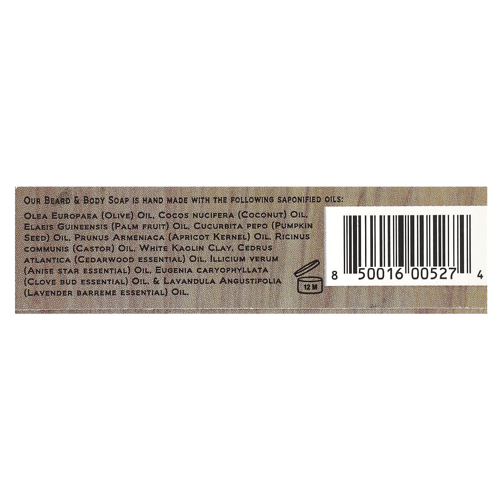 Organic Beard & Body Soap Bar by Honest Amish - Natural, Handmade, 1 Bar - Image 2