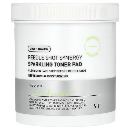 VT Cosmetics, Reedle Shot Synergy, Sparkling Toner Pad, 80 Pads - Image 1
