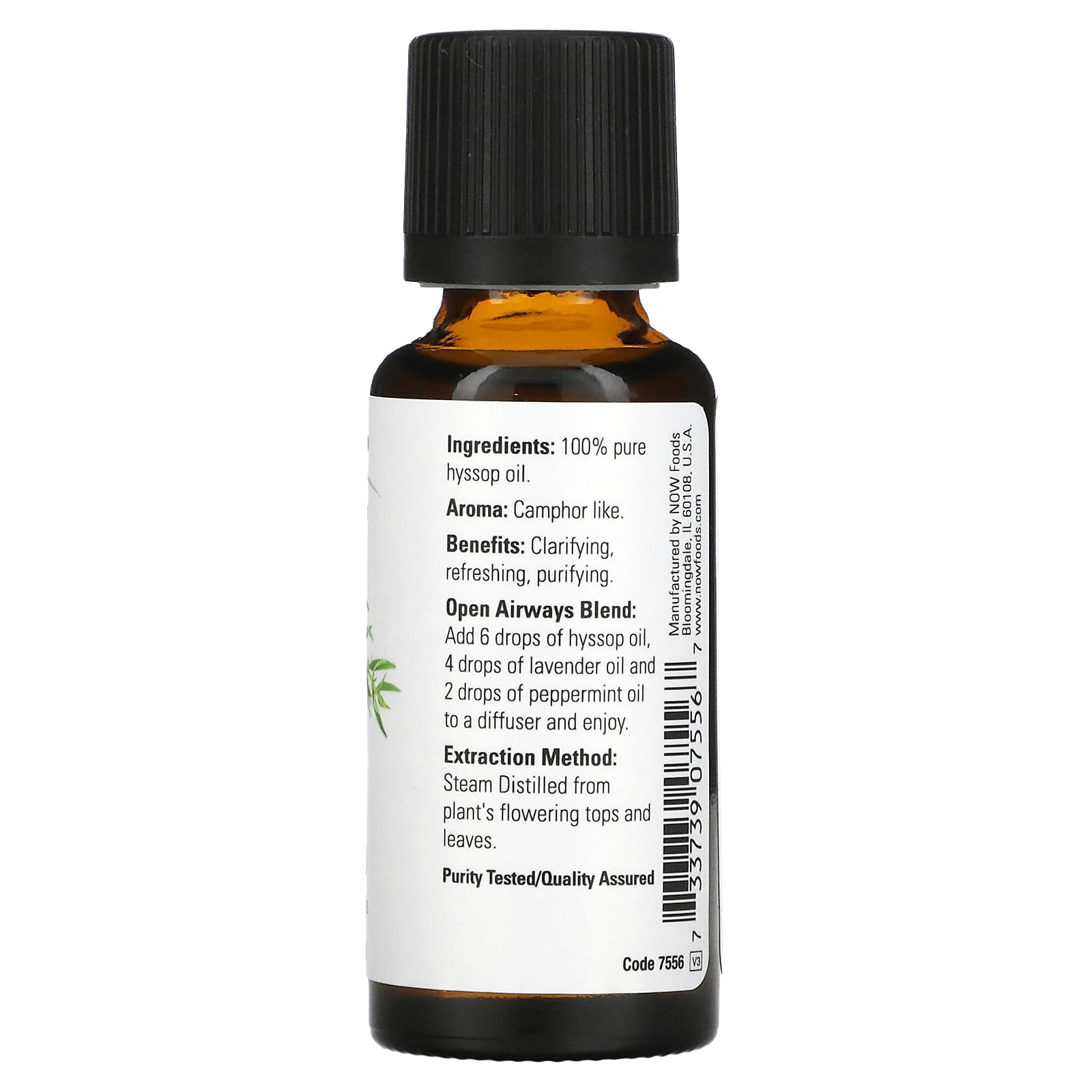 NOW Foods, Essential Oils, Hyssop, 1 fl oz (30 ml) - Image 2