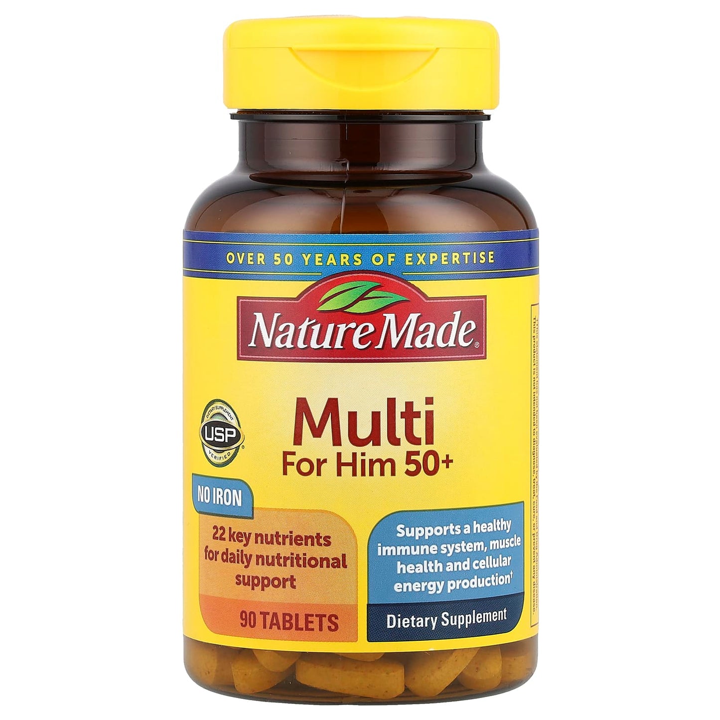 Nature Made, Multi For Him 50+, 90 Tablets - Image 1