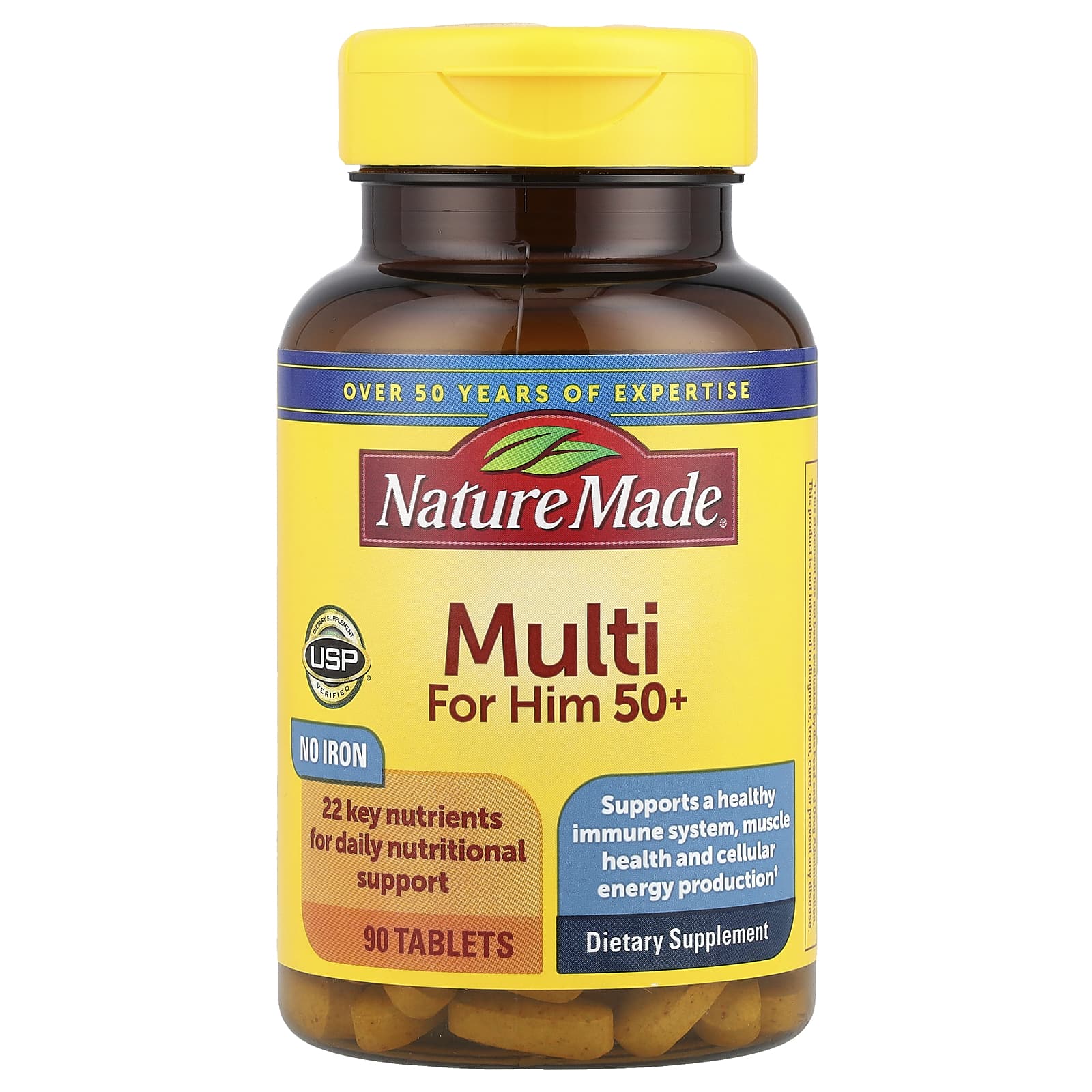 Nature Made, Multi For Him 50+, 90 Tablets - Image 1