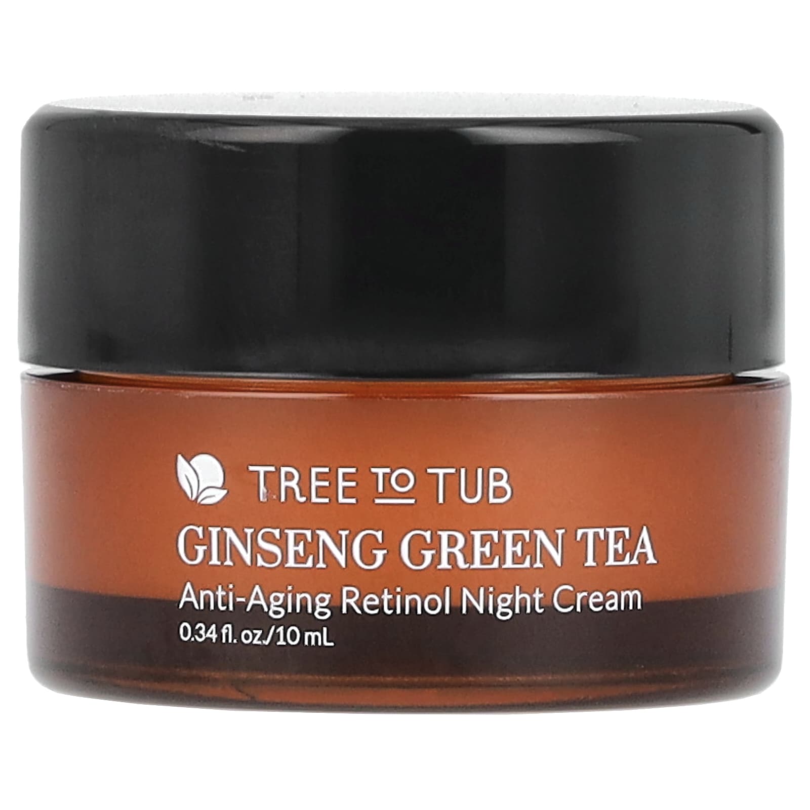 Tree To Tub, Ginseng Green Tea, Anti-Aging Retinol Night Cream, 0.34 fl oz (10 ml) - Image 1