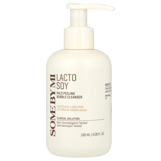 SOME BY MI, Lacto Soy, Mild Peeling Bubble Cleanser, 6.08 fl oz (180 ml) - Image 1